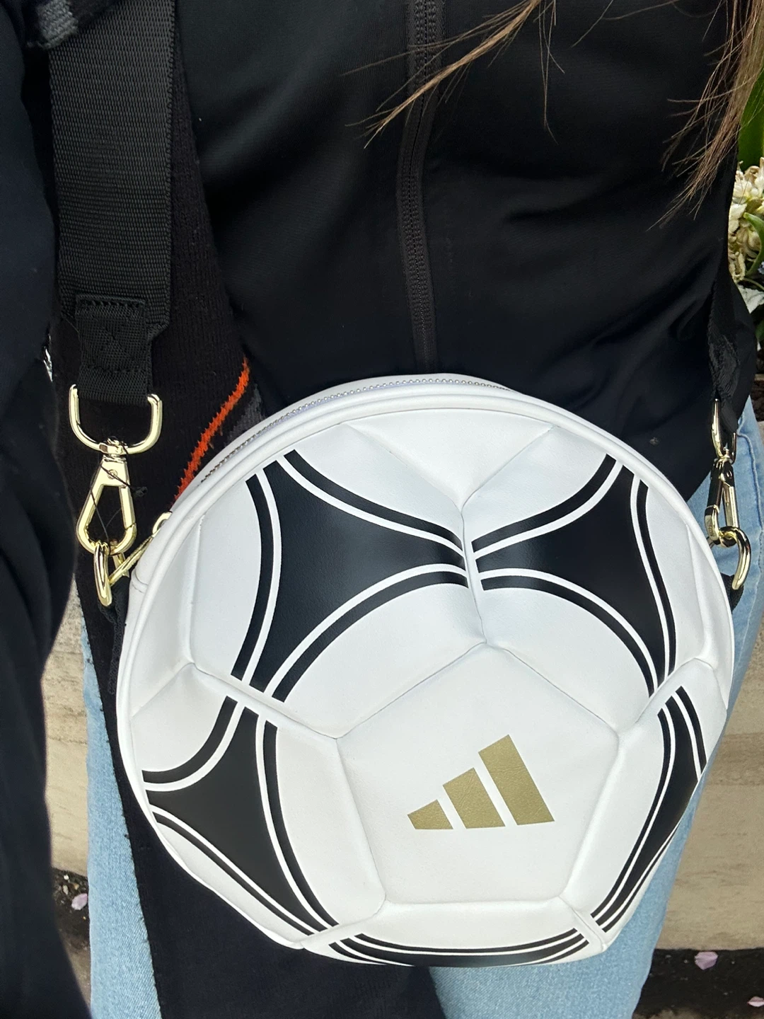 Adidas Football Crossbody Bag - White/Black/Gold - photo 4