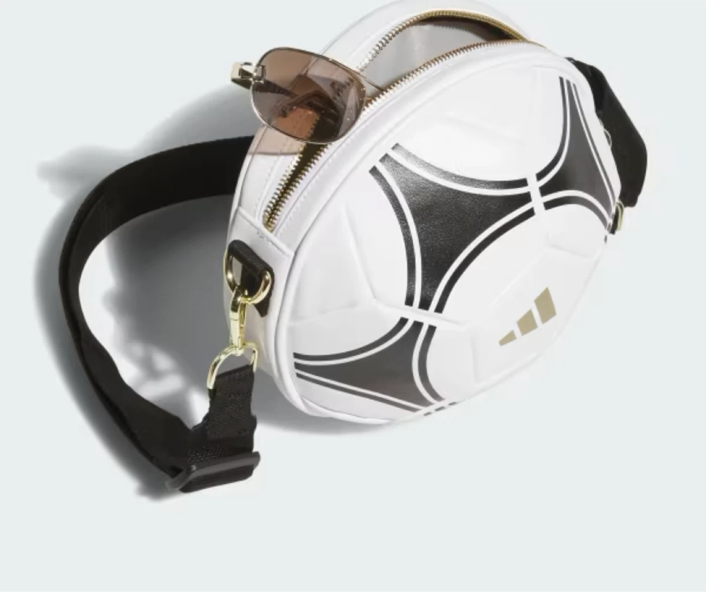 Adidas Football Crossbody Bag - White/Black/Gold