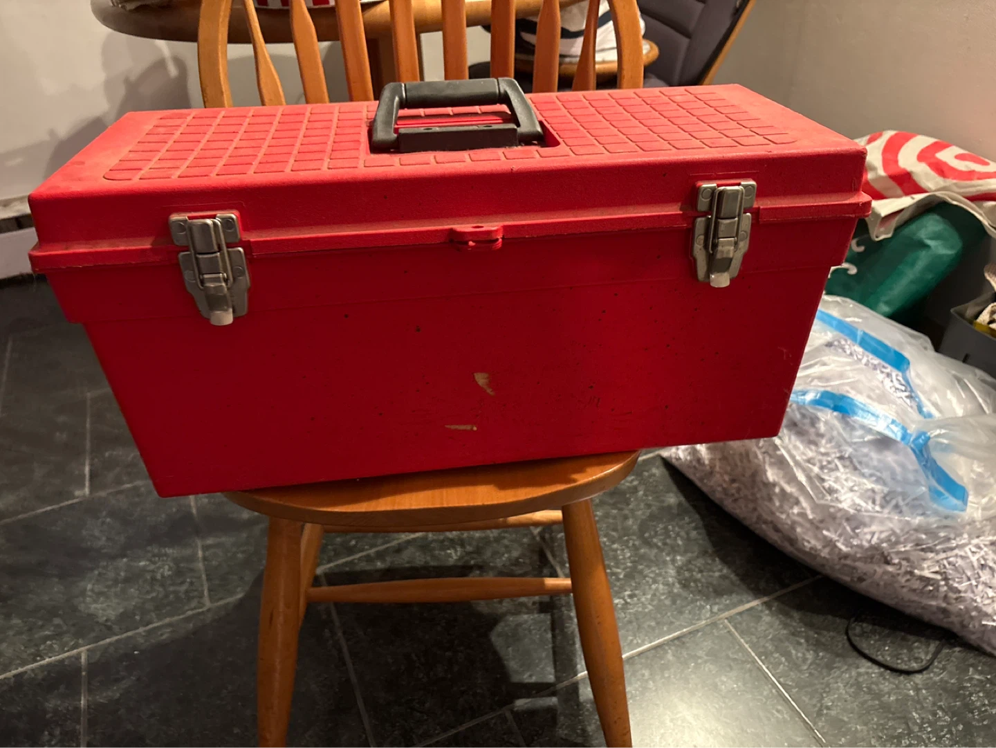 Red Plastic Toolbox