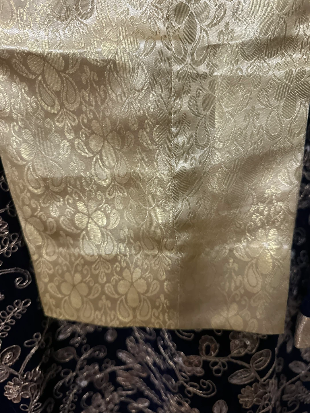 F&H Velvet Kurti with Gold Embroidery - photo 3
