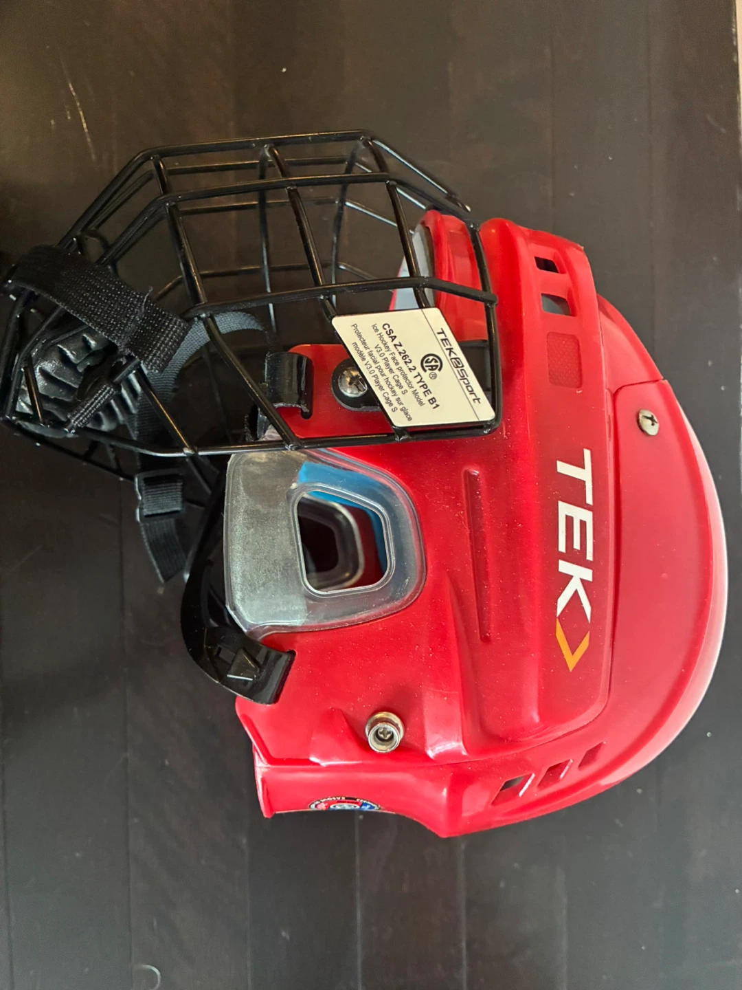Red TEK V3.0 Player Hockey Helmet with Cage - photo 2