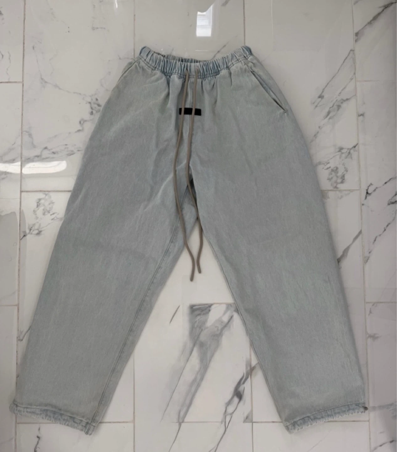 Fear of God Essentials Relaxed Pants Light Washed Denim XS
