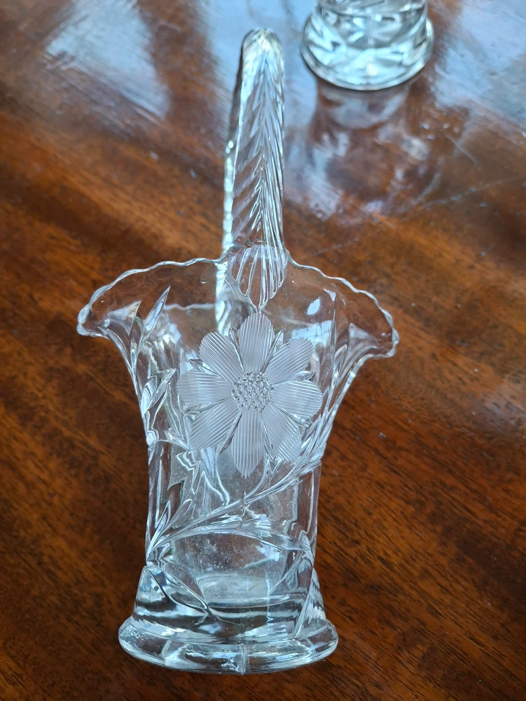 Clear glass flower basket (priced per item) - photo 4