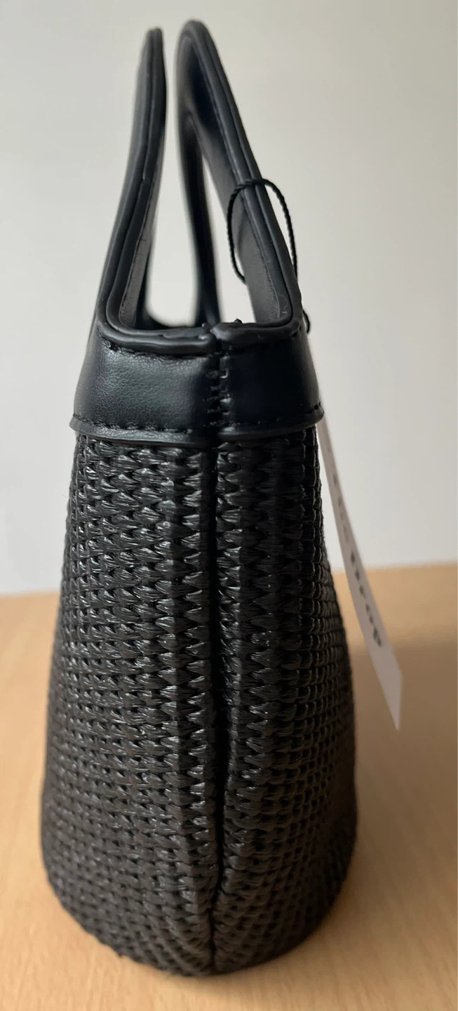 The Drop Black Woven Tote Bag - photo 2