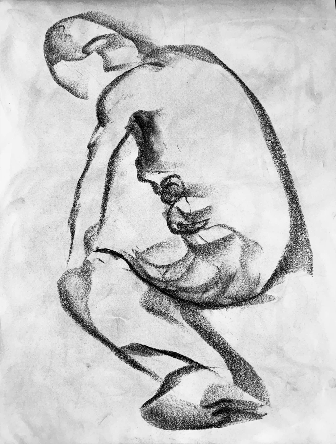 Female Figure Study - Original Charcoal Drawing - 18x24 - photo 2