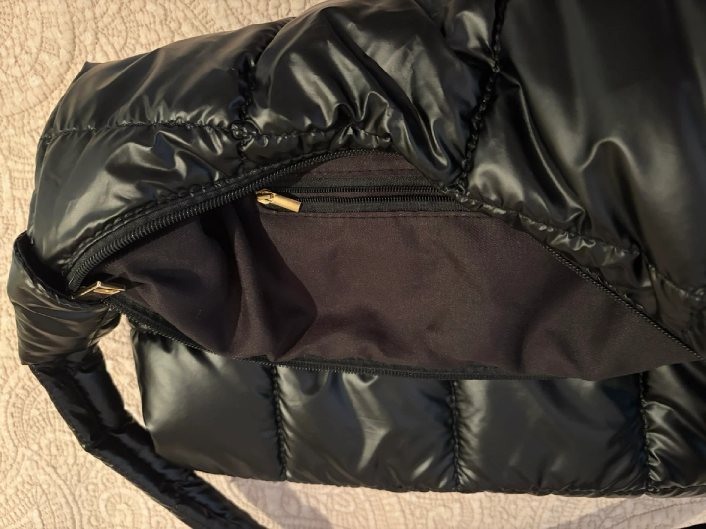 Black Puffer Shoulder Bag - photo 5