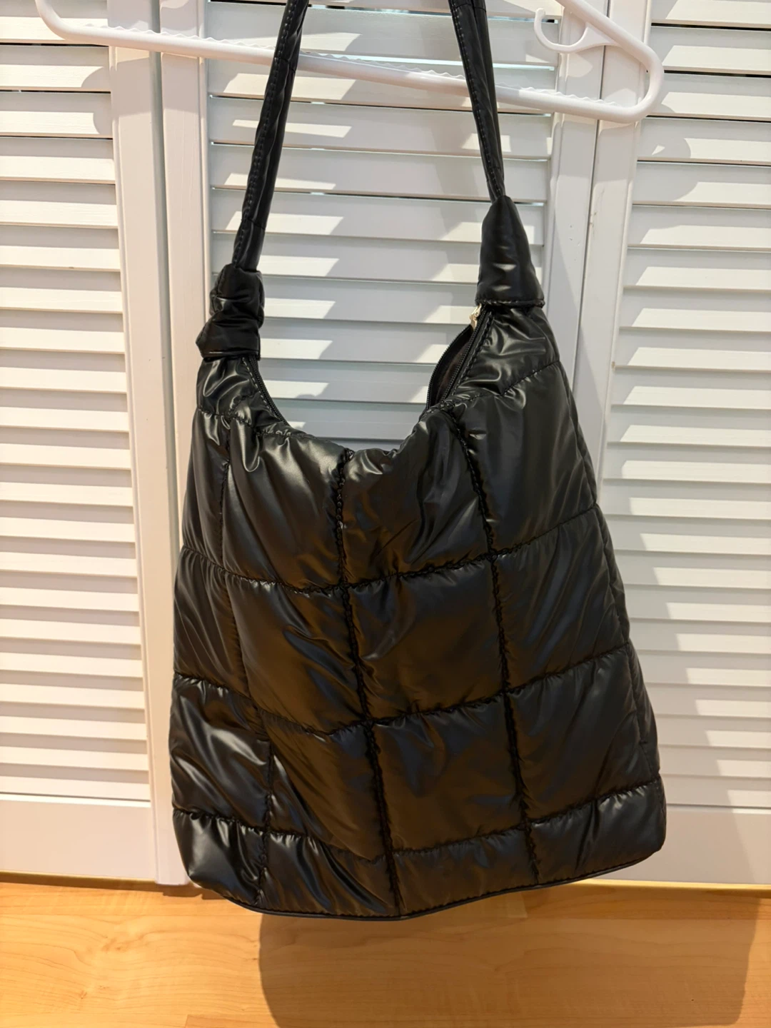 Black Puffer Shoulder Bag