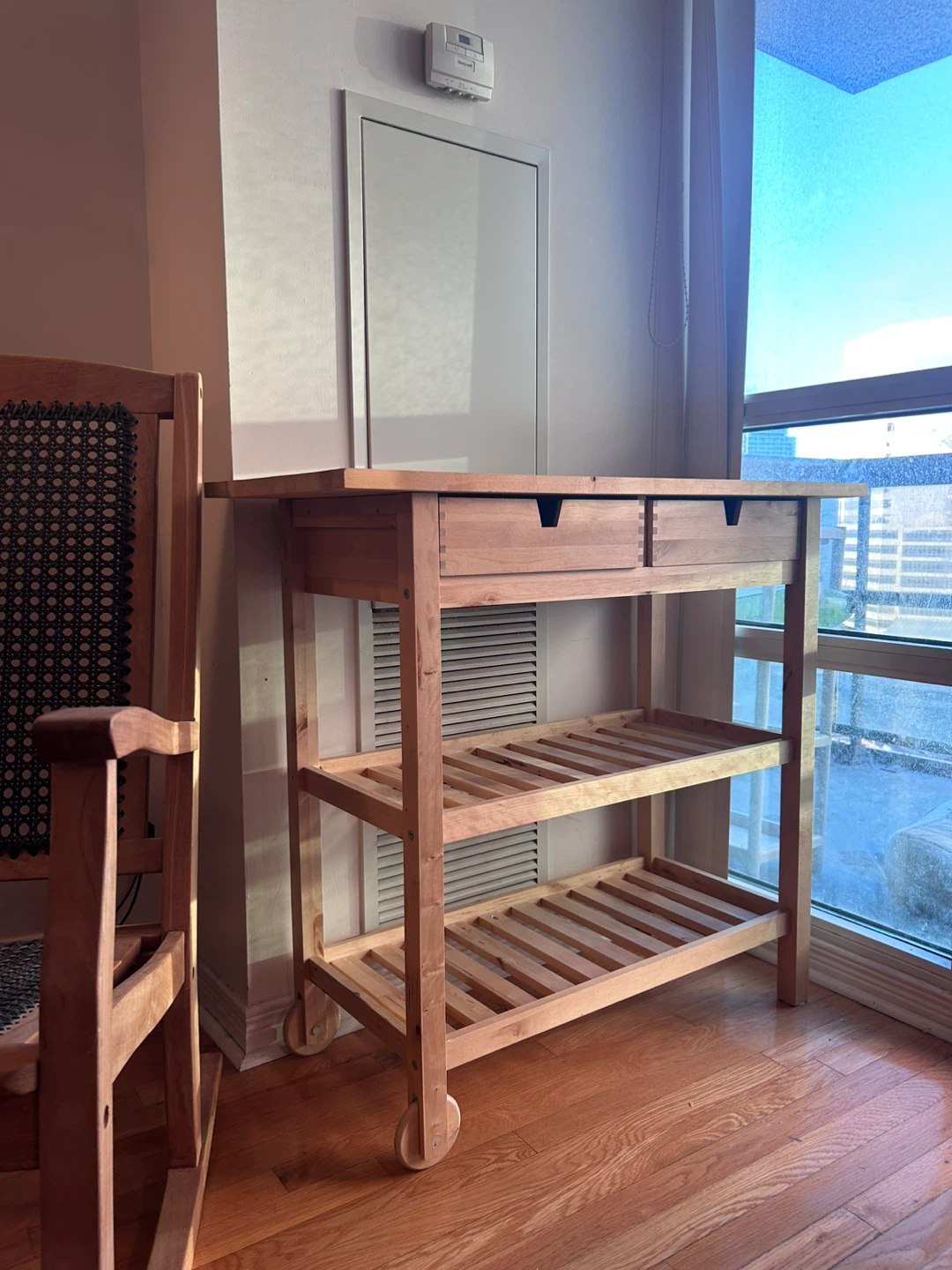 Wooden Cart with 2 Drawers