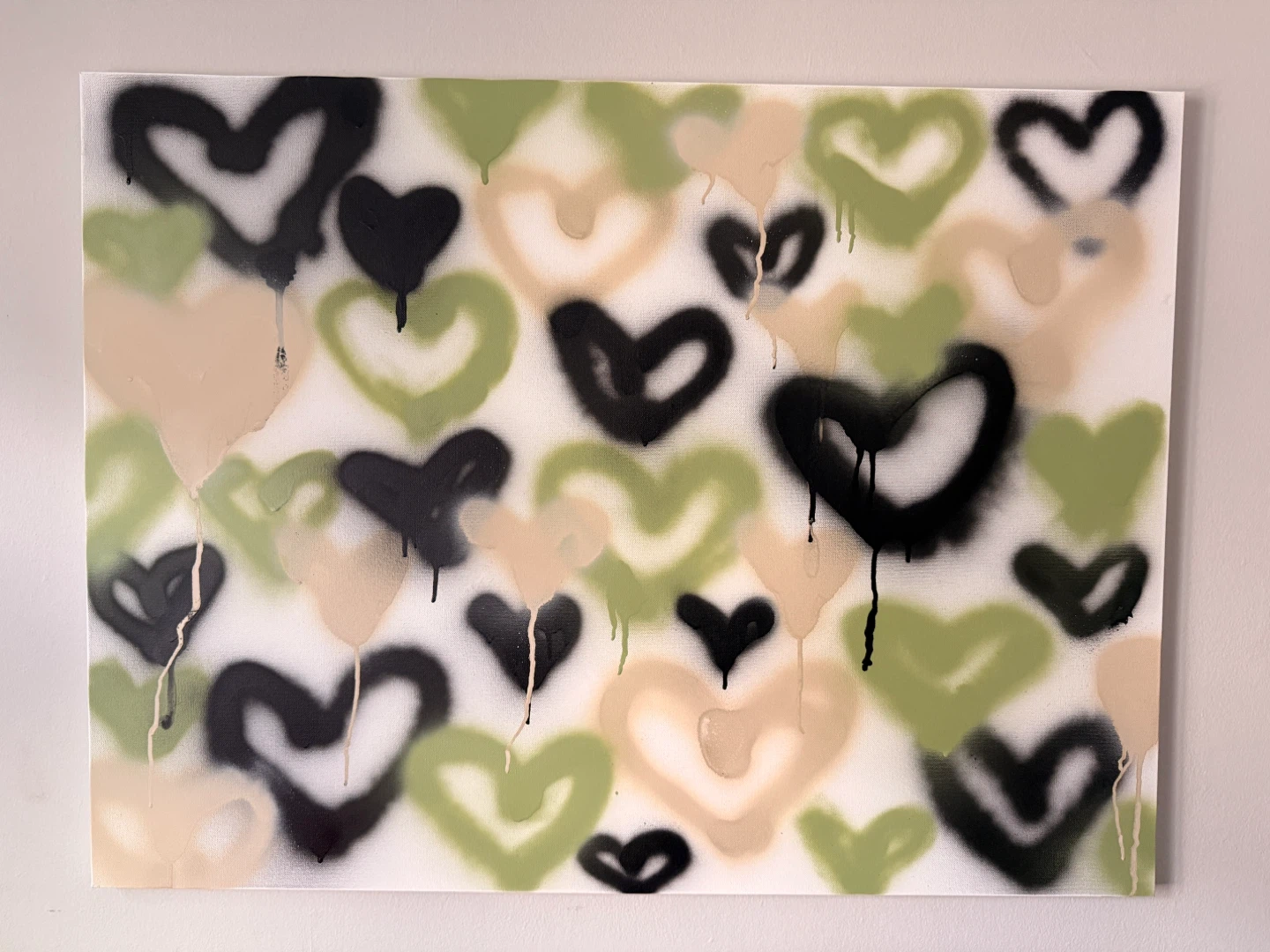 Heart Pattern Canvas Wall Art