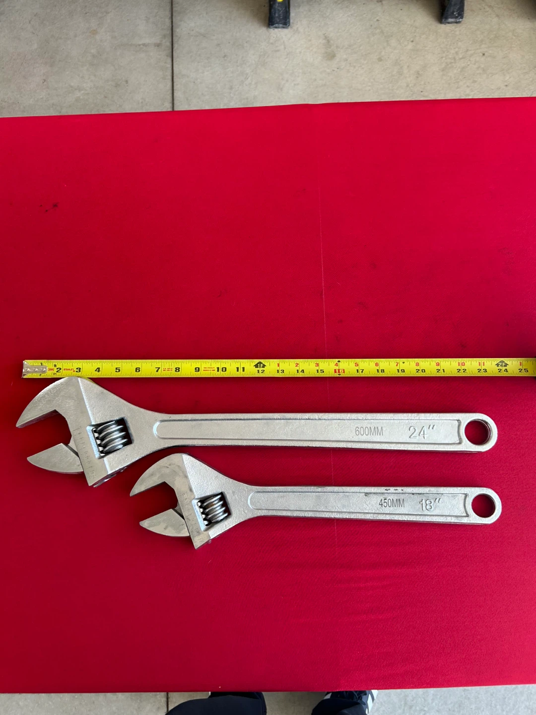 Heavy duty crescent wrenches