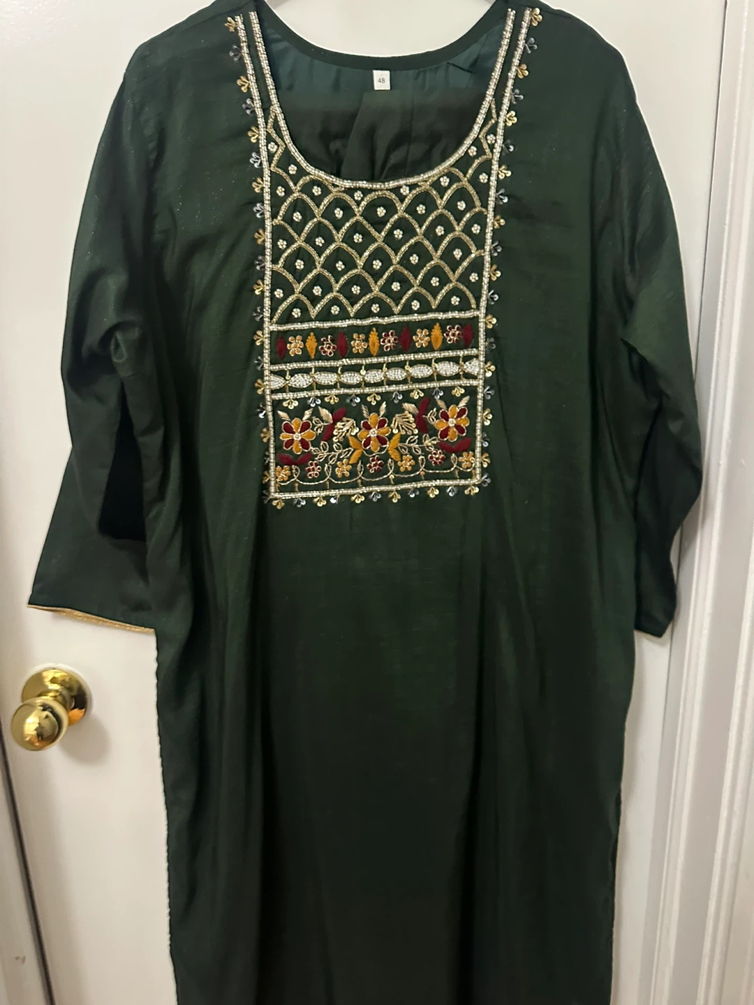 Green Embroidered suit
