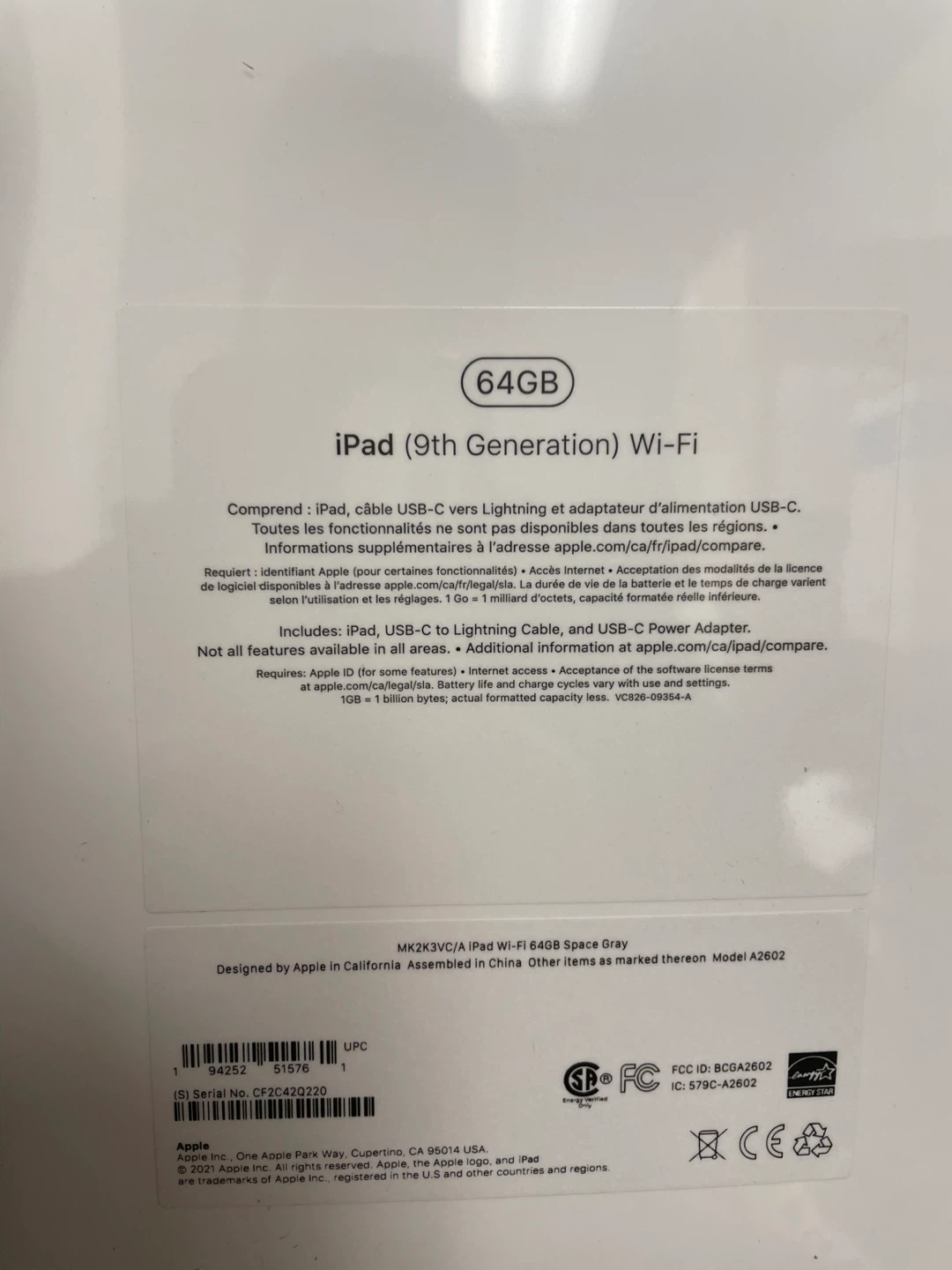 Apple iPad (9th Gen) Wi-Fi 64GB with protector case - photo 3