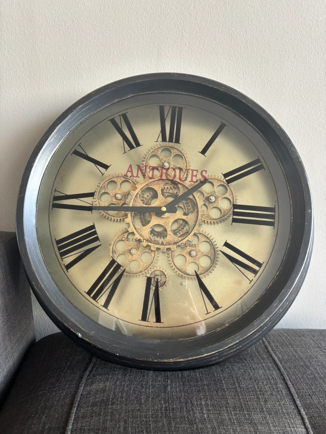 Decorative Wall Clock - Vintage Style with Gears