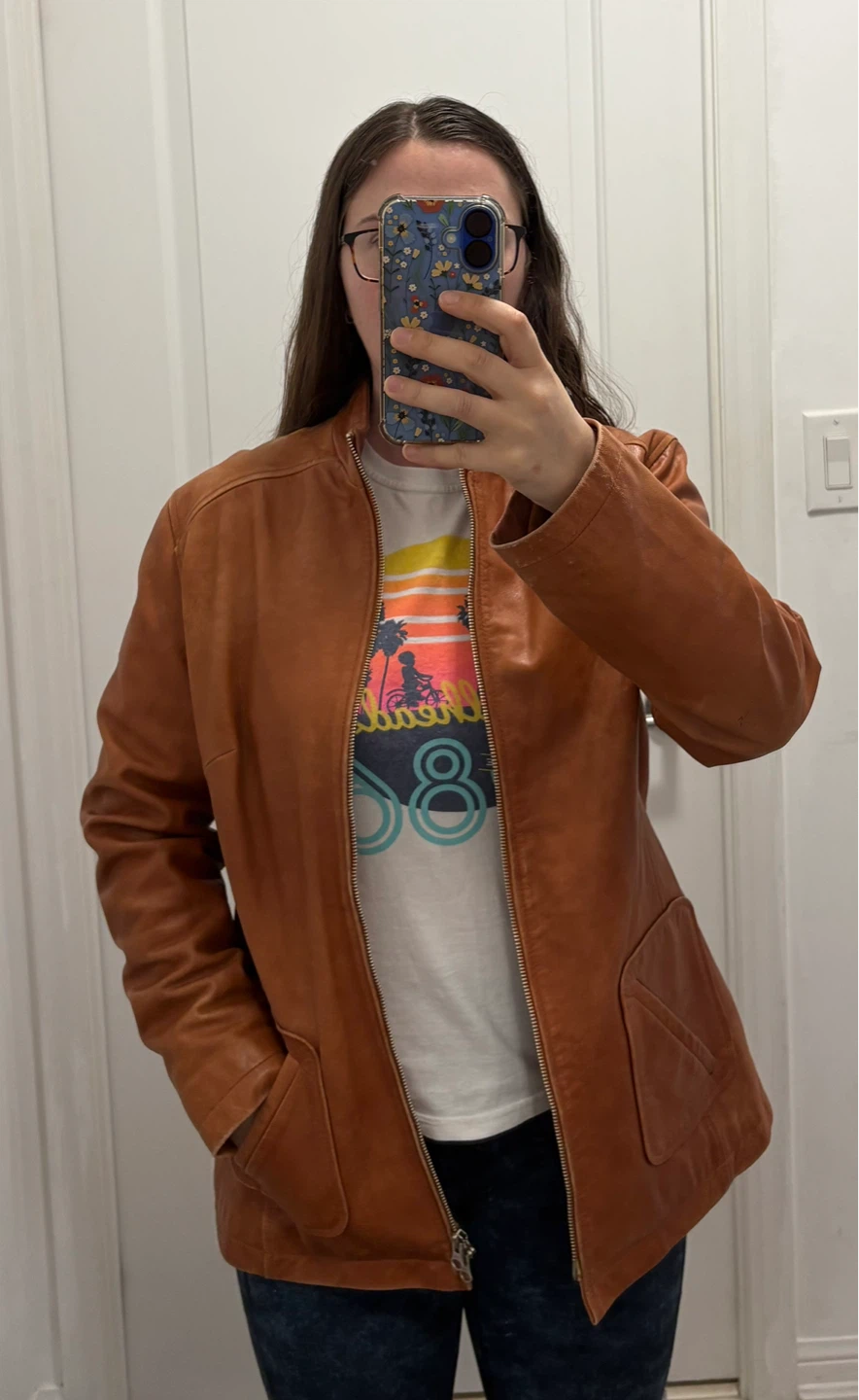 Brown Leather Jacket - photo 2