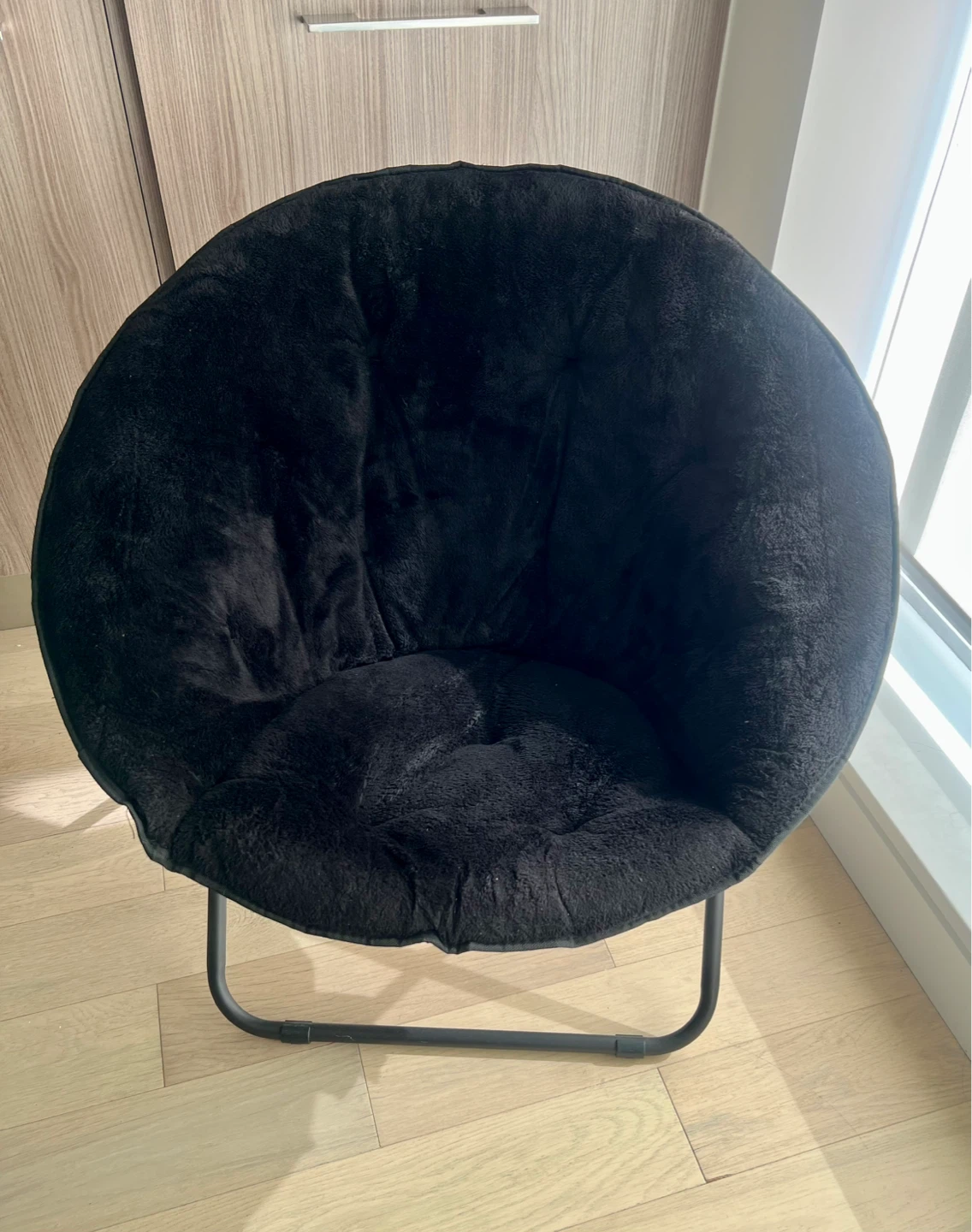 Black Portable Papasan/Moon Chair - photo 2