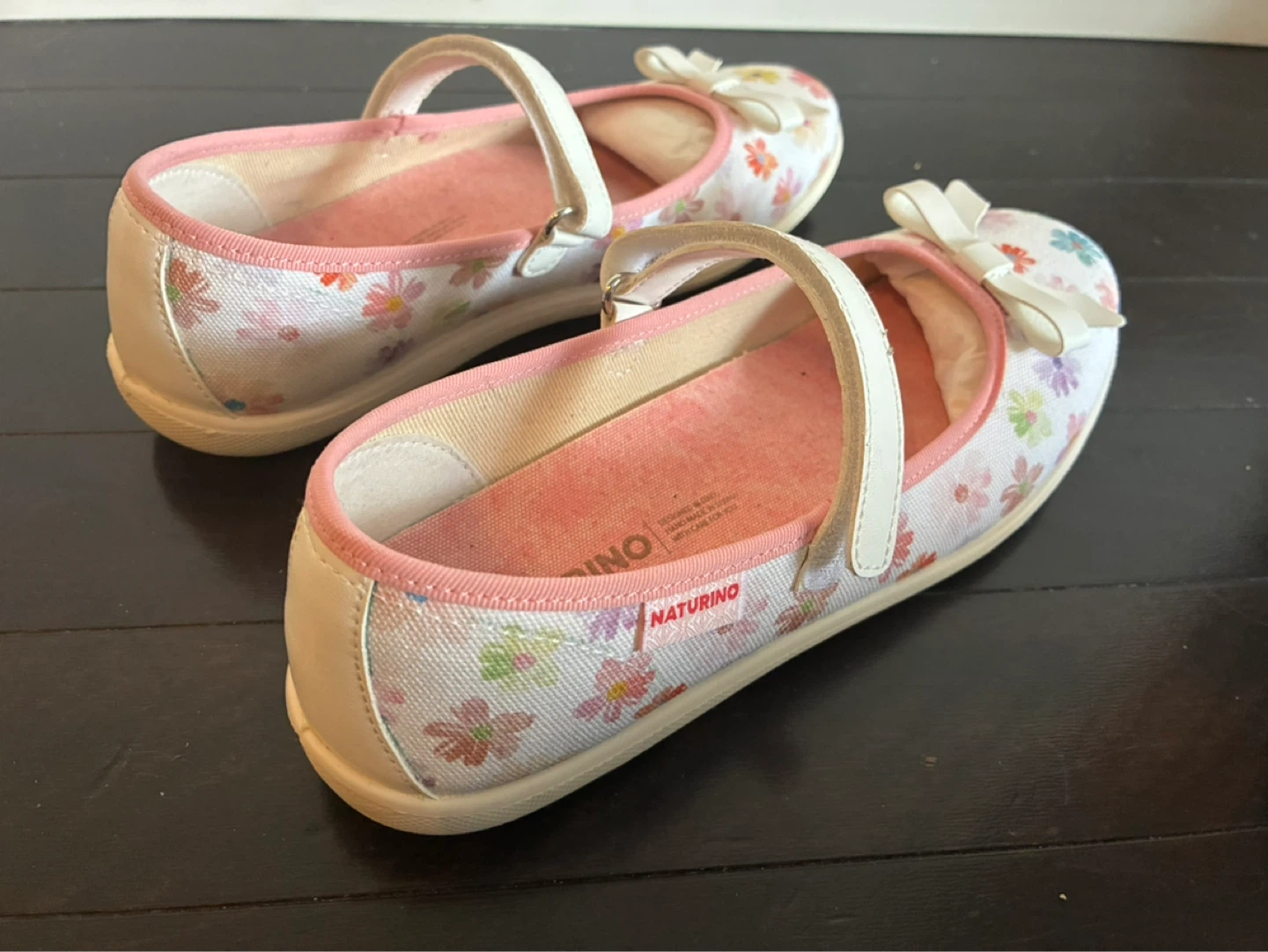 Naturino Claries Mary Jane Shoes - Child Size 3 White Floral - photo 2