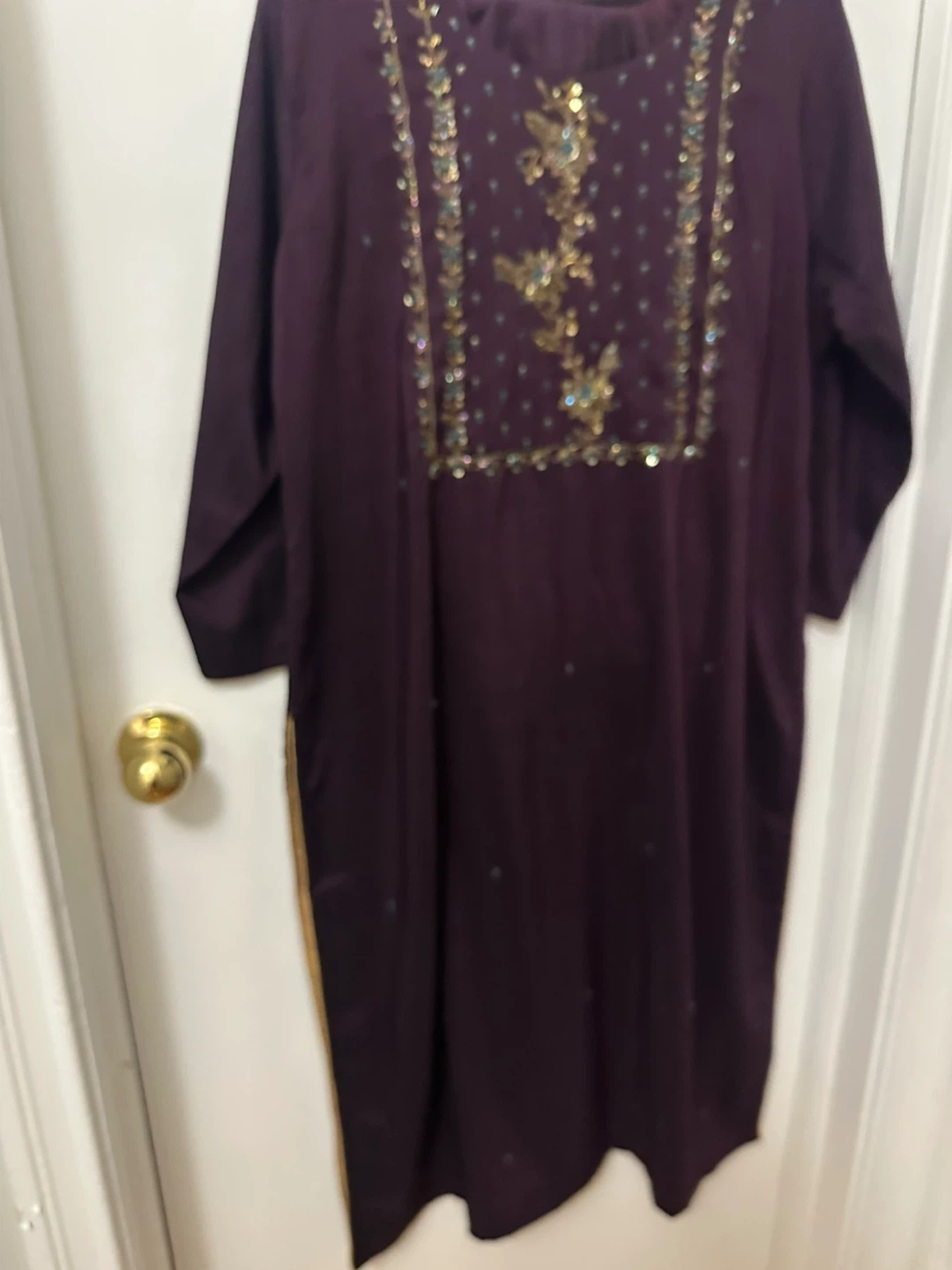 Purple Embroidered suit