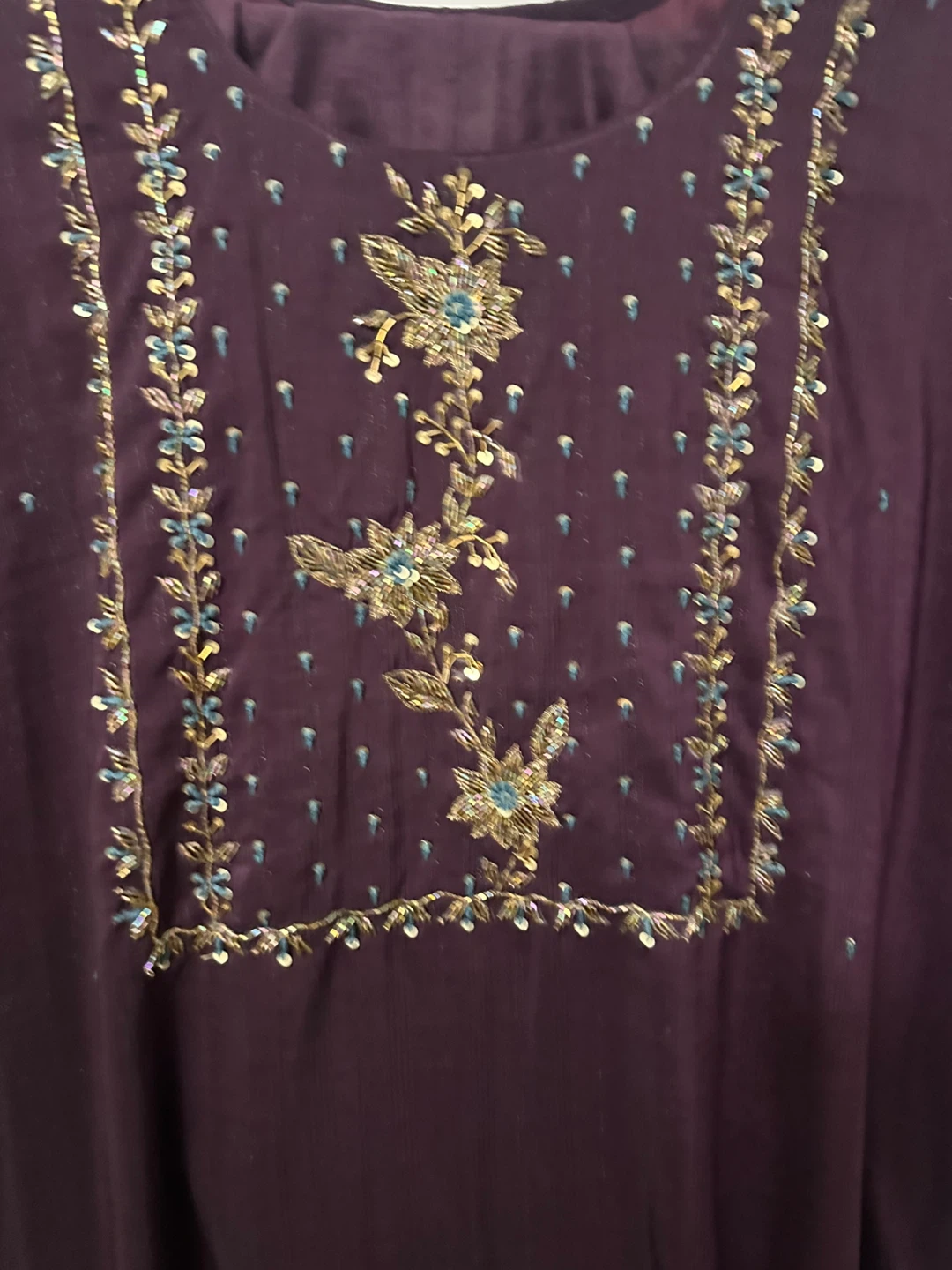 Purple Embroidered suit - photo 2