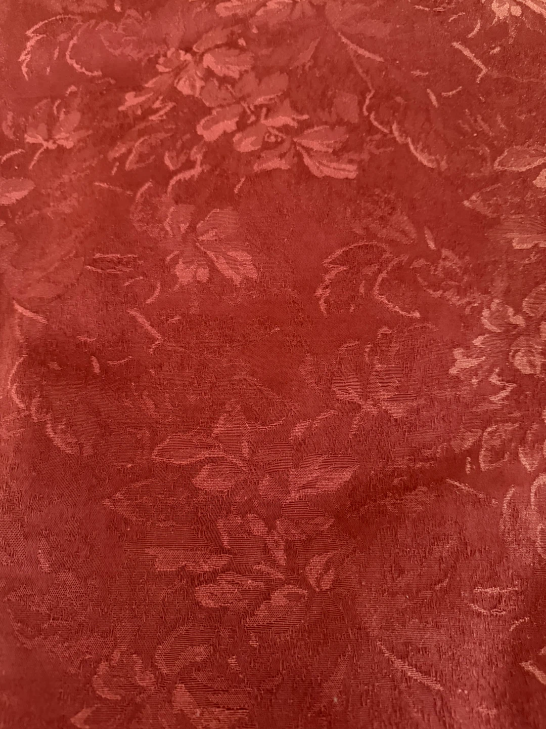 Red Brocade Curtains with Bead Trim - 4 panels - photo 2