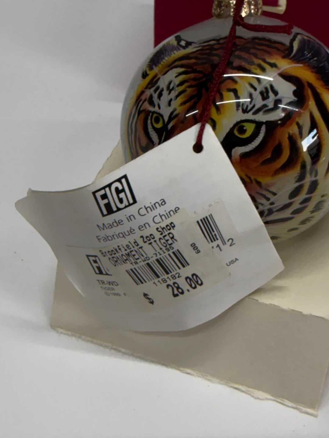 Figi "Brookfield Zoo Shop" Tiger Ornament - photo 3
