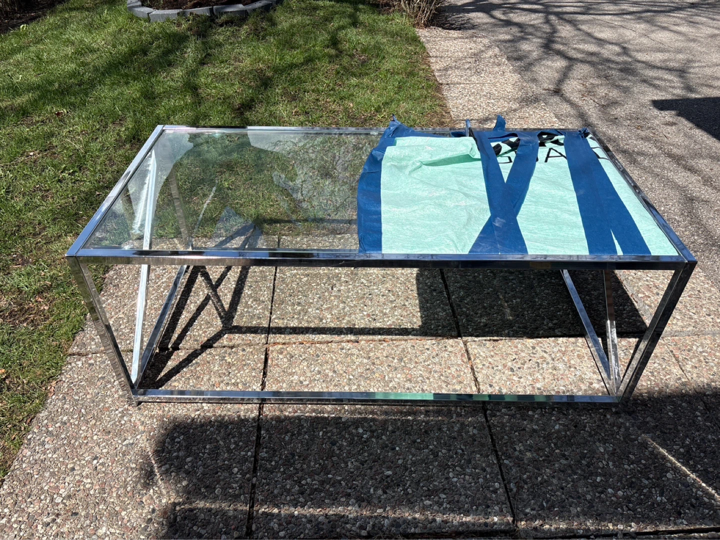 Chrome and Glass Coffee Table