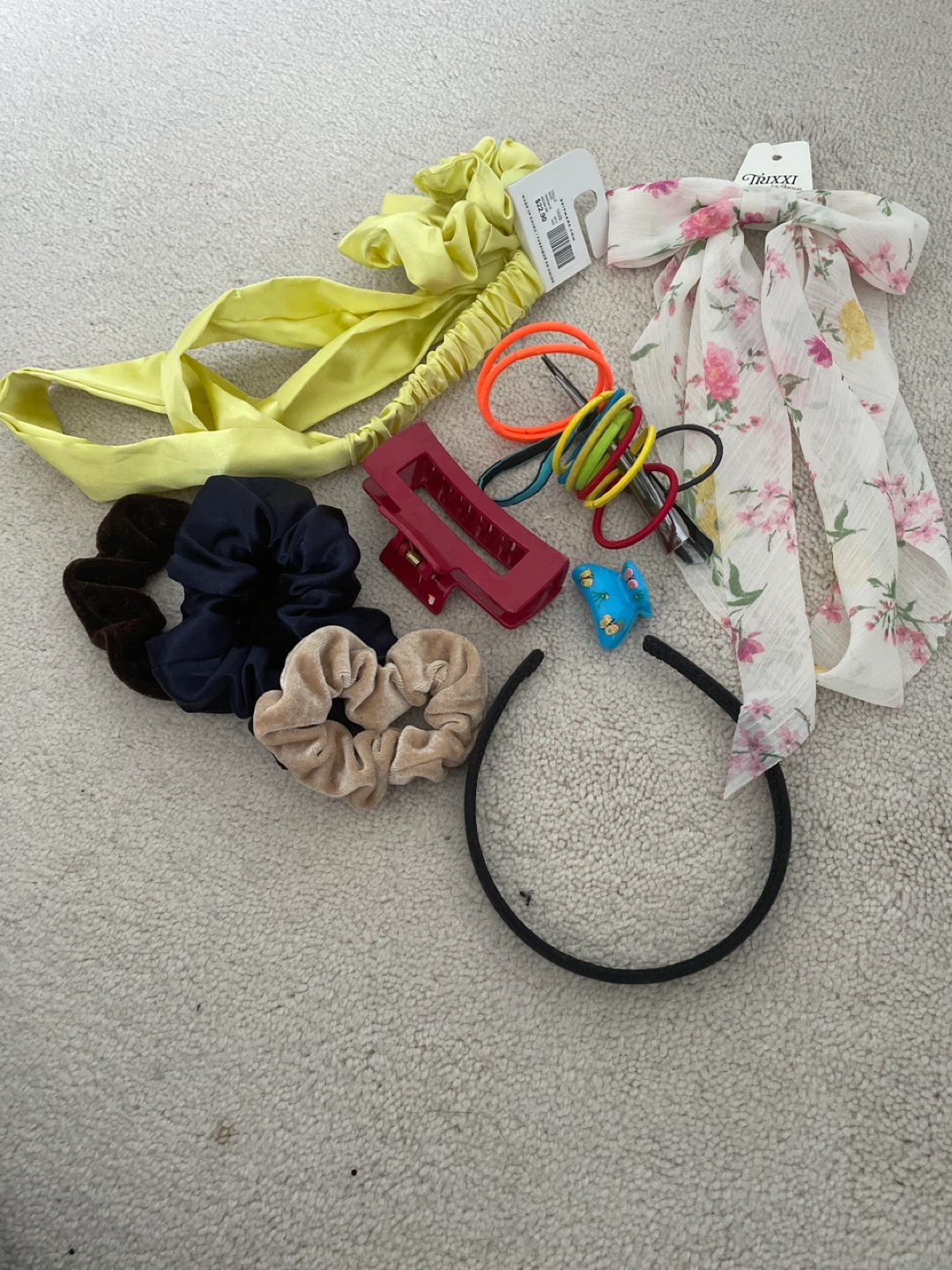 Hair Accessories Bundle - Scrunchies, Claw Clip, Headband & More