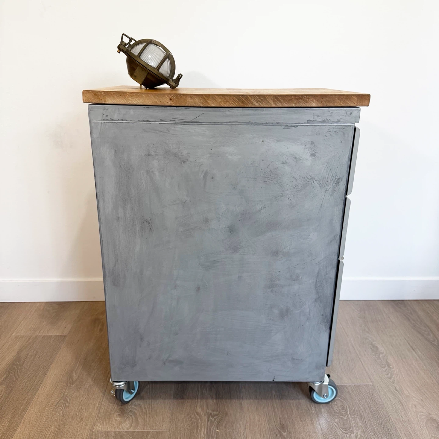 COMBO: Industrilal  cabinet + vintage maritime bulkhead light - photo 3