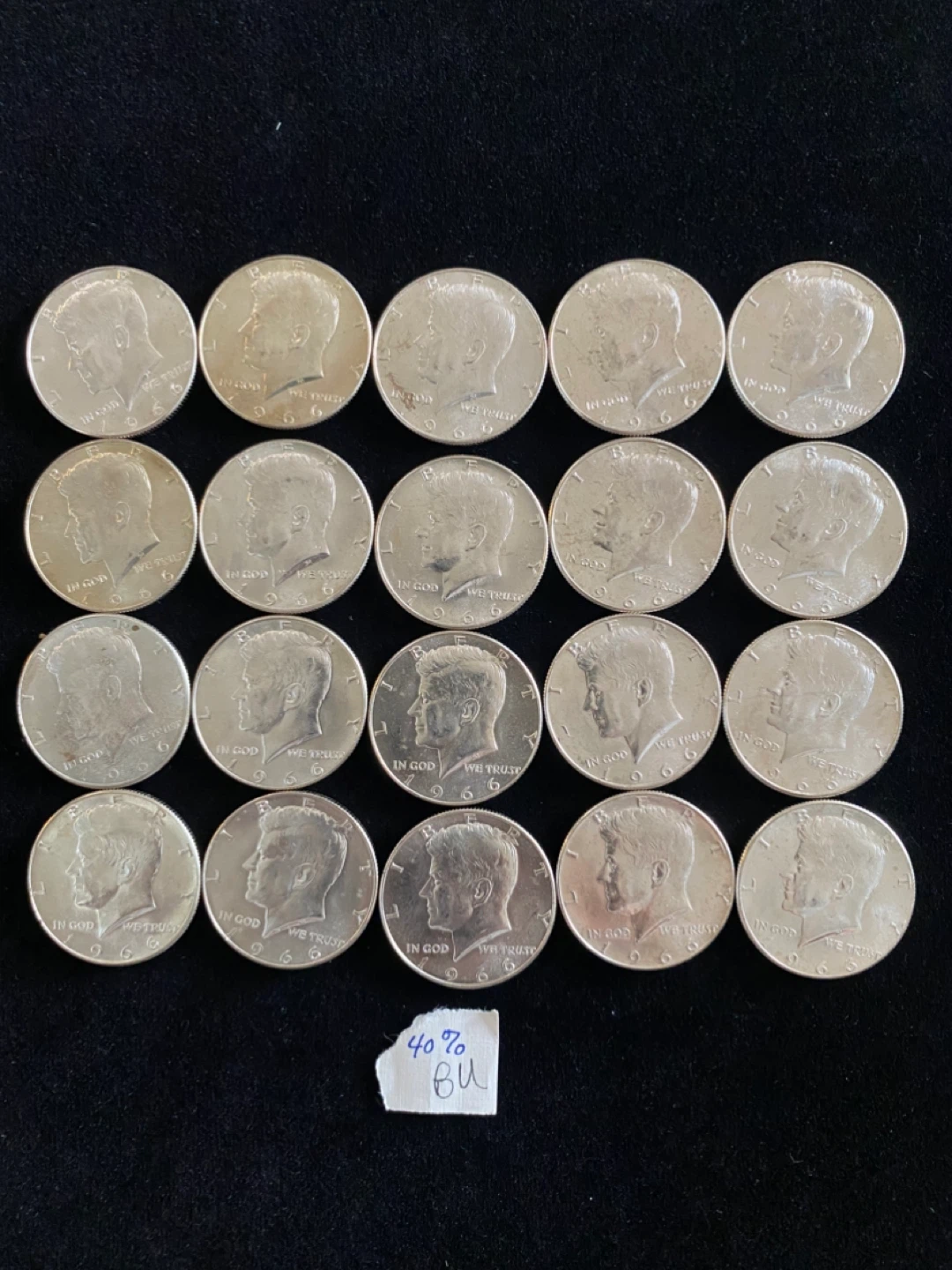Uncirculated 40% silver Half Dollar Coins