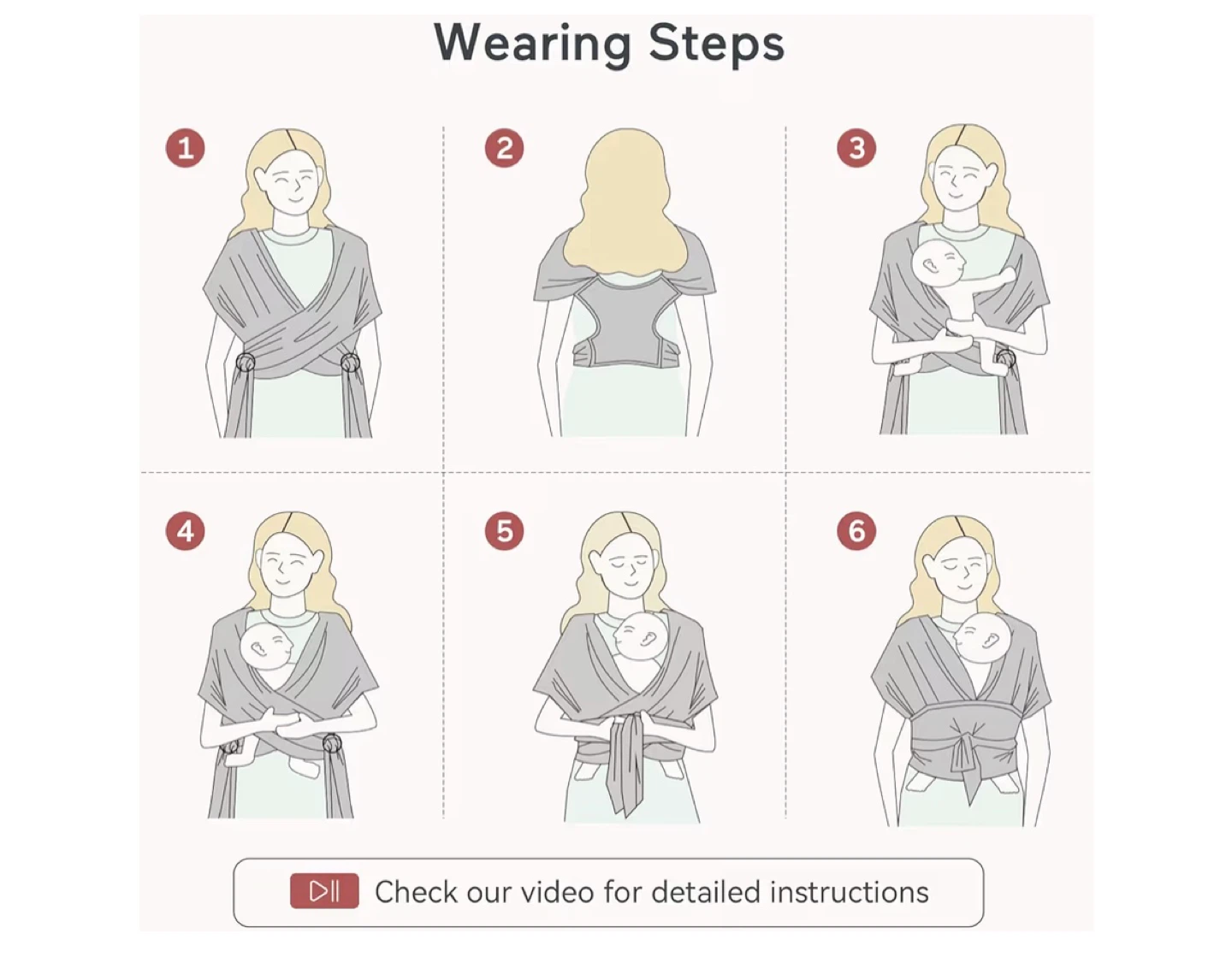 Momcozy Baby Wrap Carrier Sling - Starry Sky - photo 2