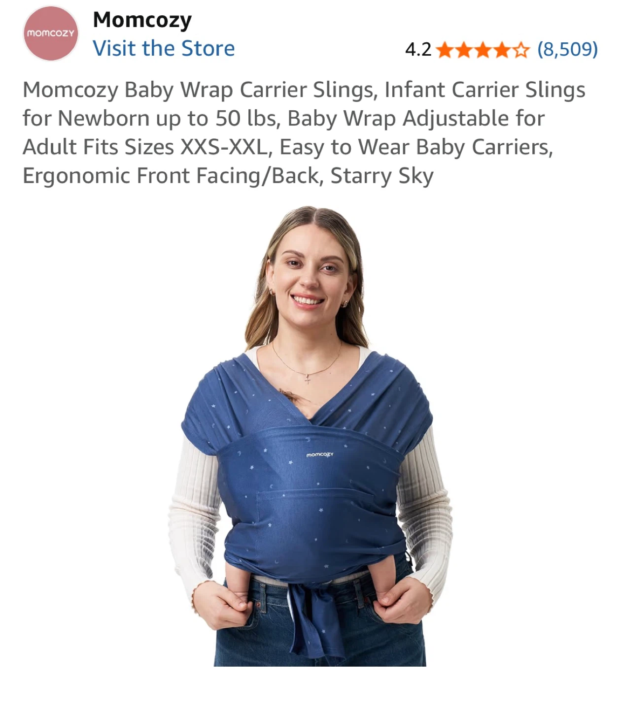 Momcozy Baby Wrap Carrier Sling - Starry Sky