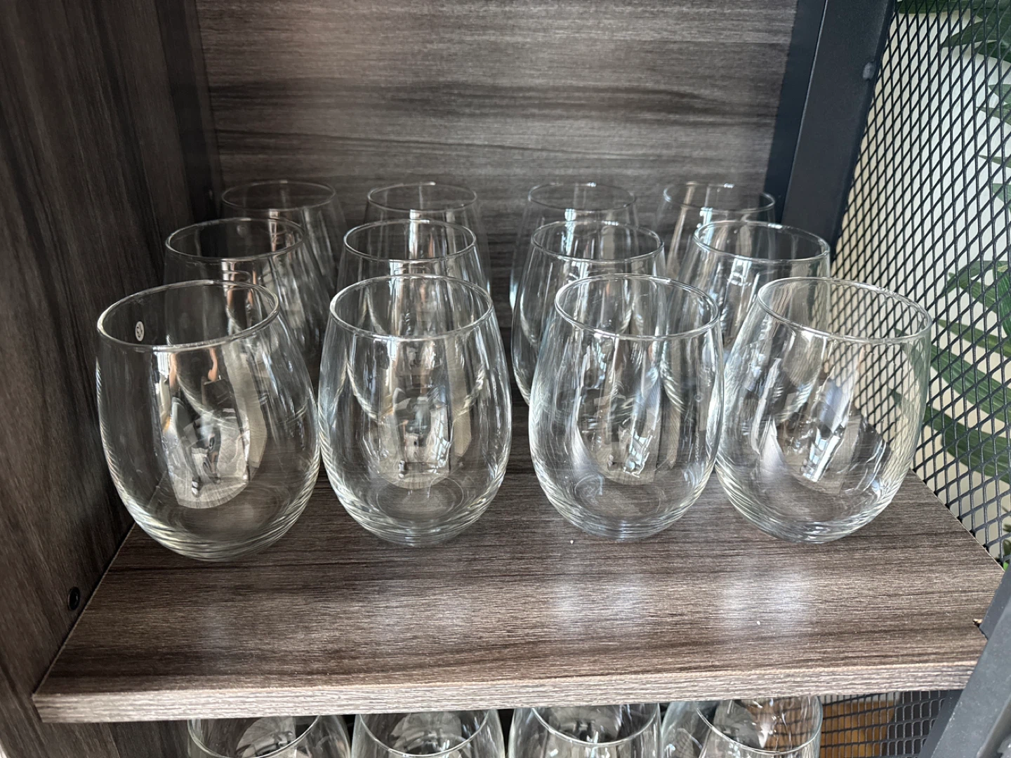 12 Canvas Stemless Wine Glasses - NEW