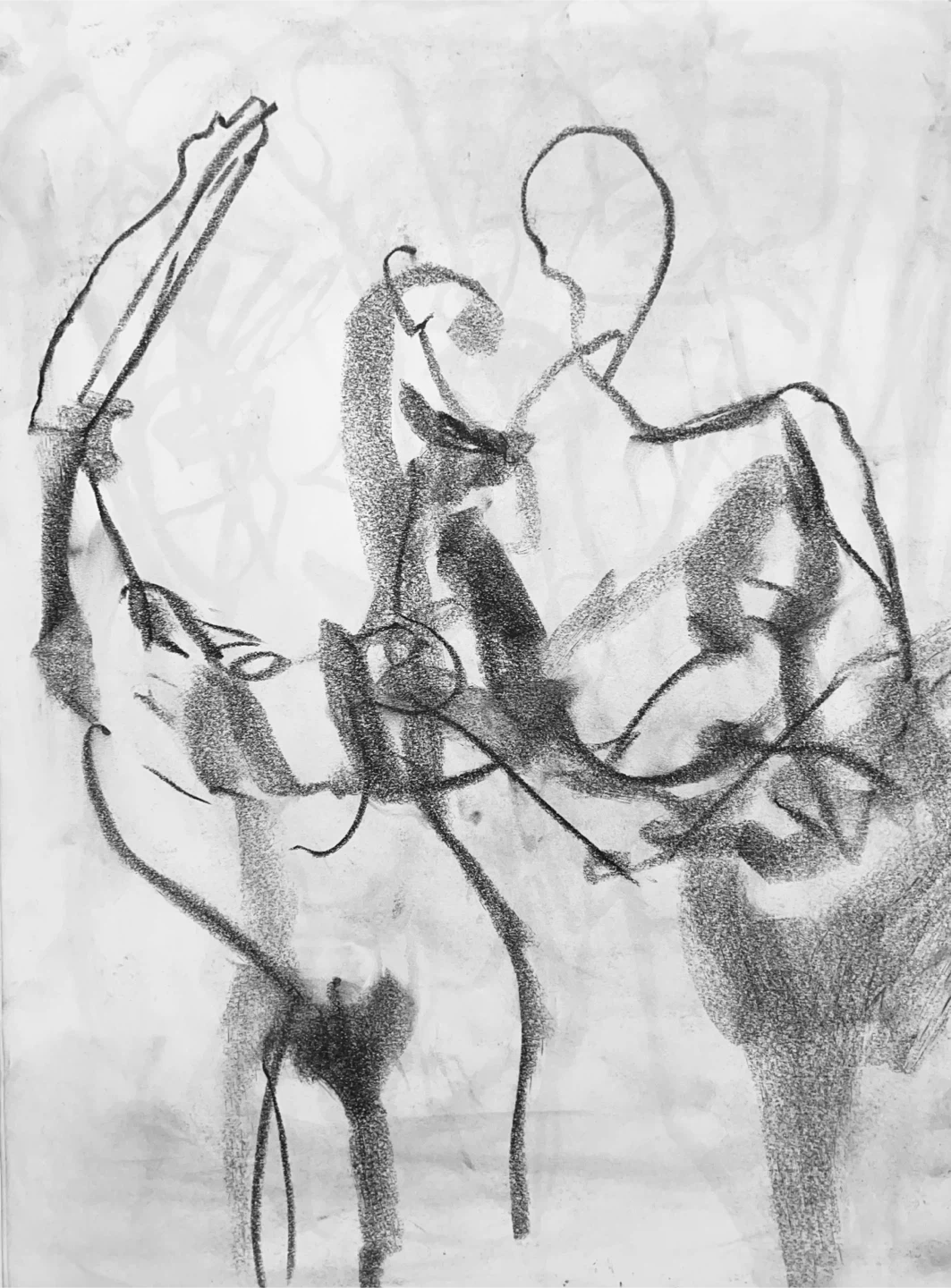 Figure Study - Original Charcoal Drawing - 18x24 🌱 - photo 2