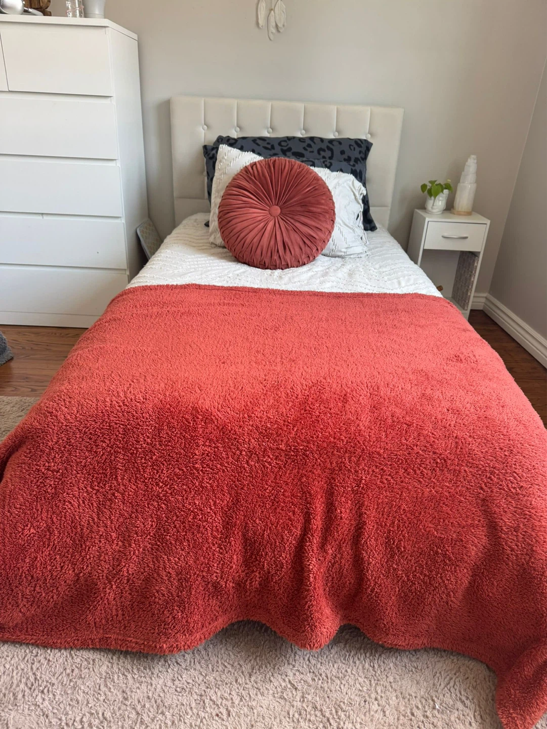 White Tufted Headboard - Single/Twin Size