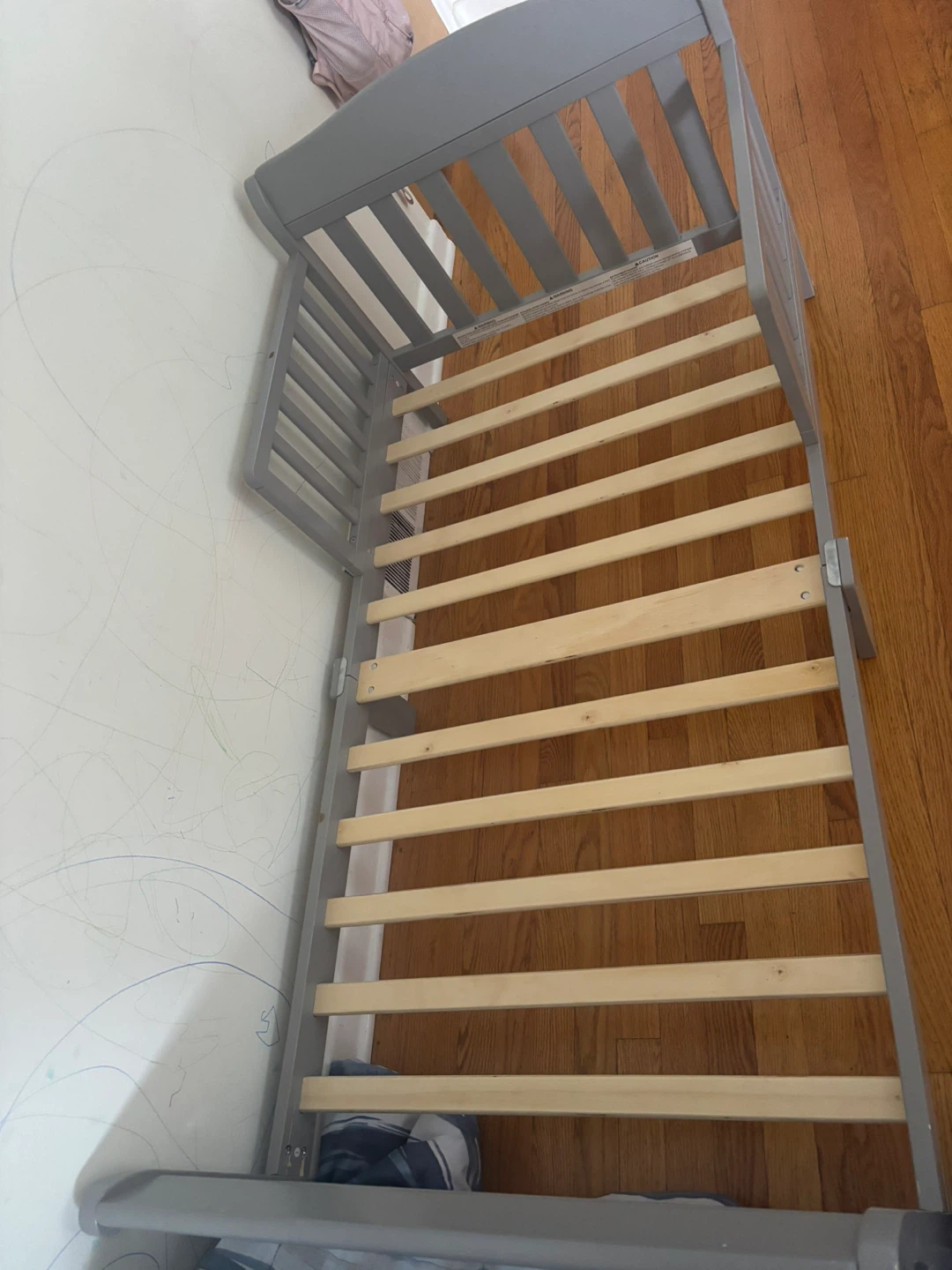 Grey Crib with Mattress