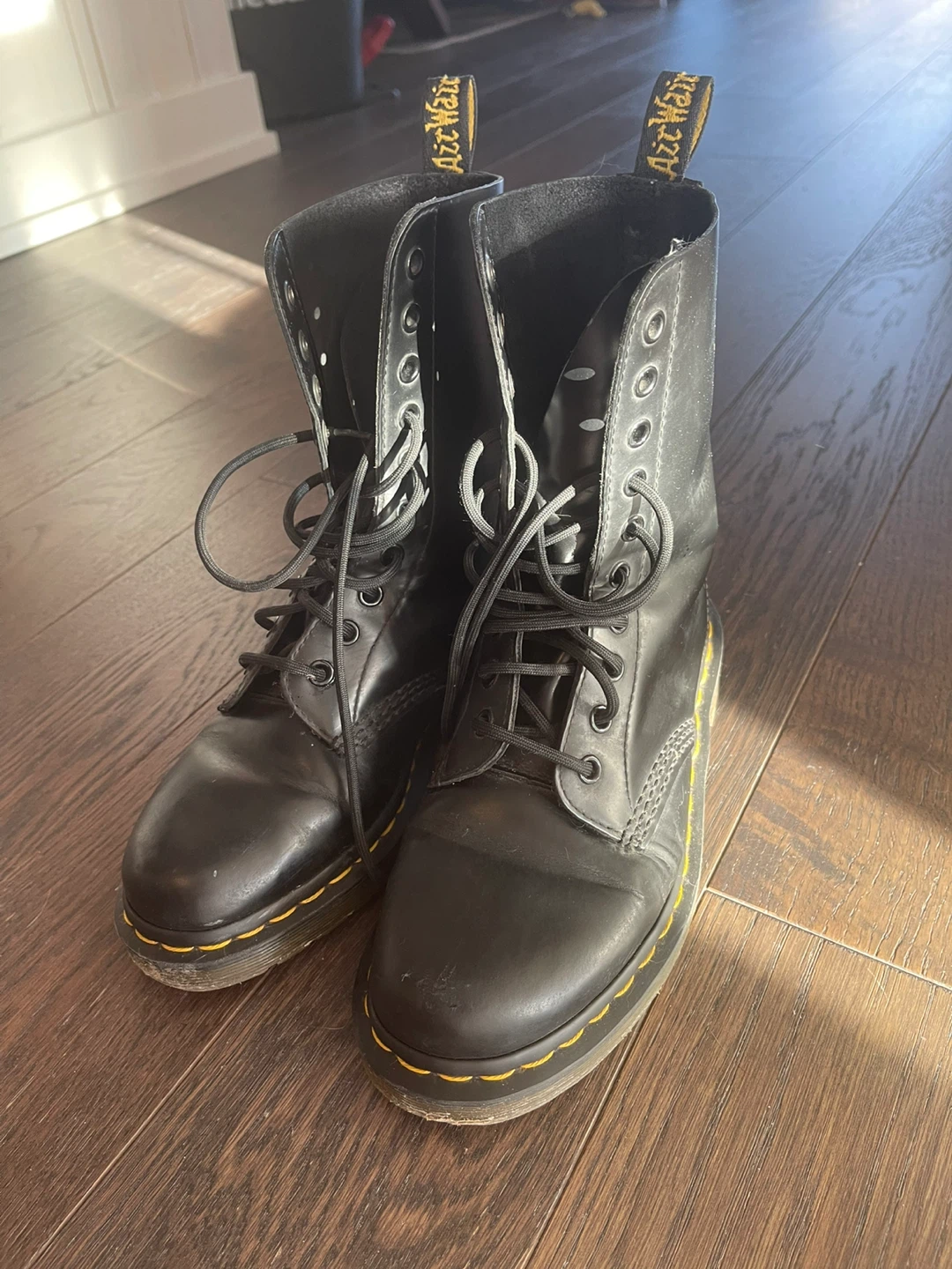 Dr. Martens 1460 Smooth Leather Boots Black Size 38 - photo 2