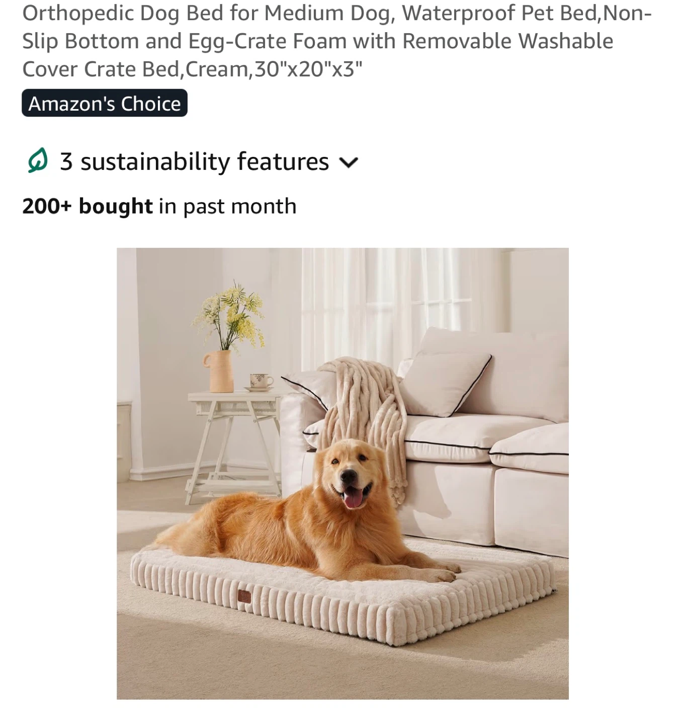 Dog Bed M - "Live Cozy Love Pets" Brand
