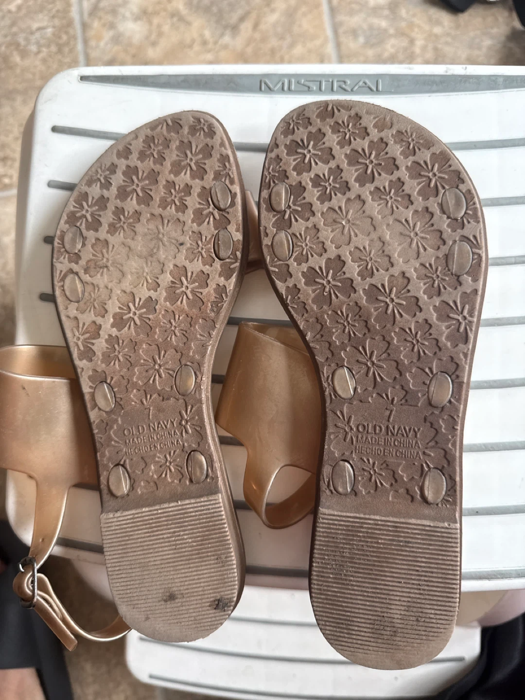 Old Navy Rose Gold Jelly Sandals - Size 7 - photo 2