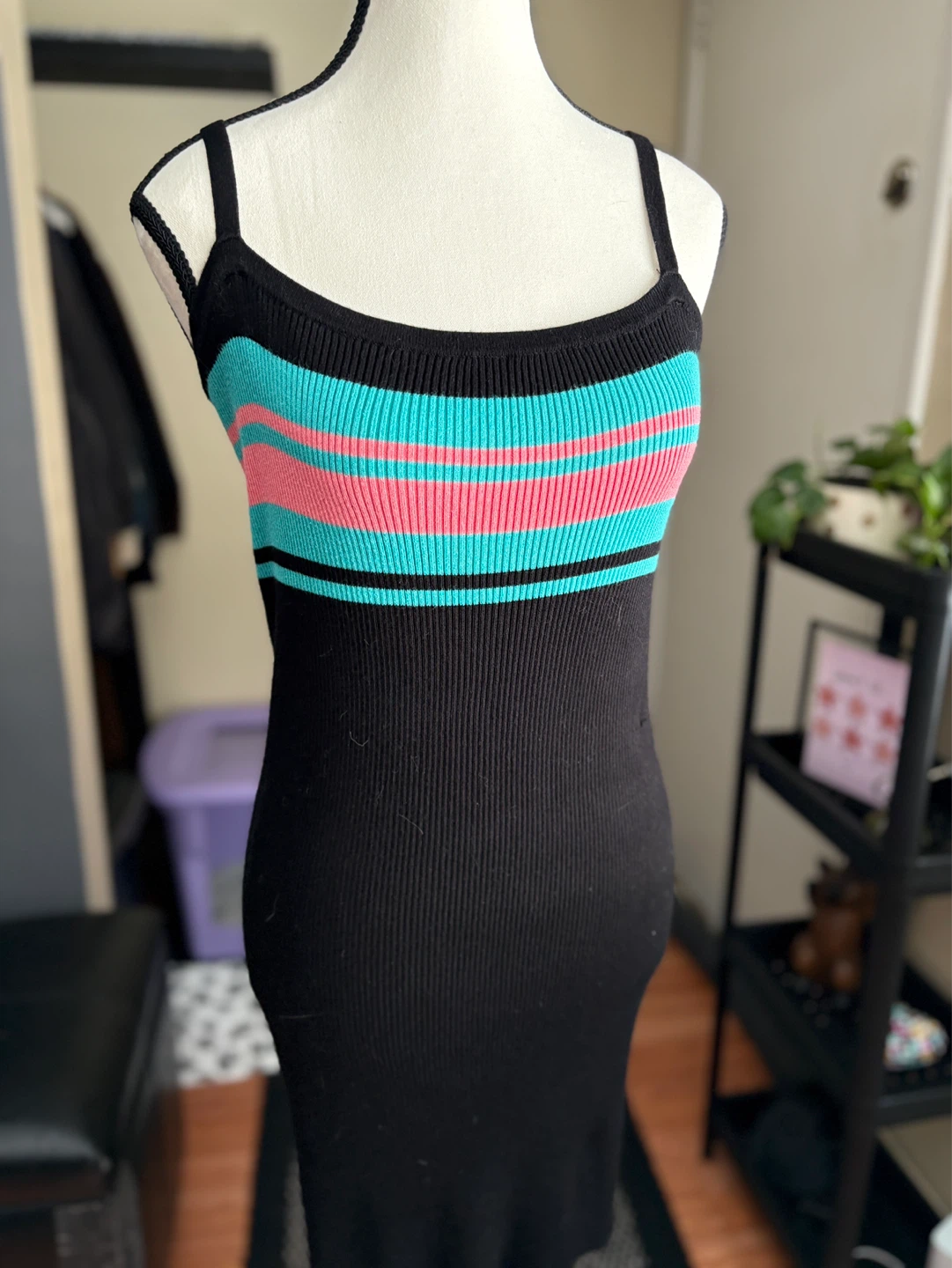 Forever 21+ Striped Ribbed Spaghetti Strap Dress - photo 2