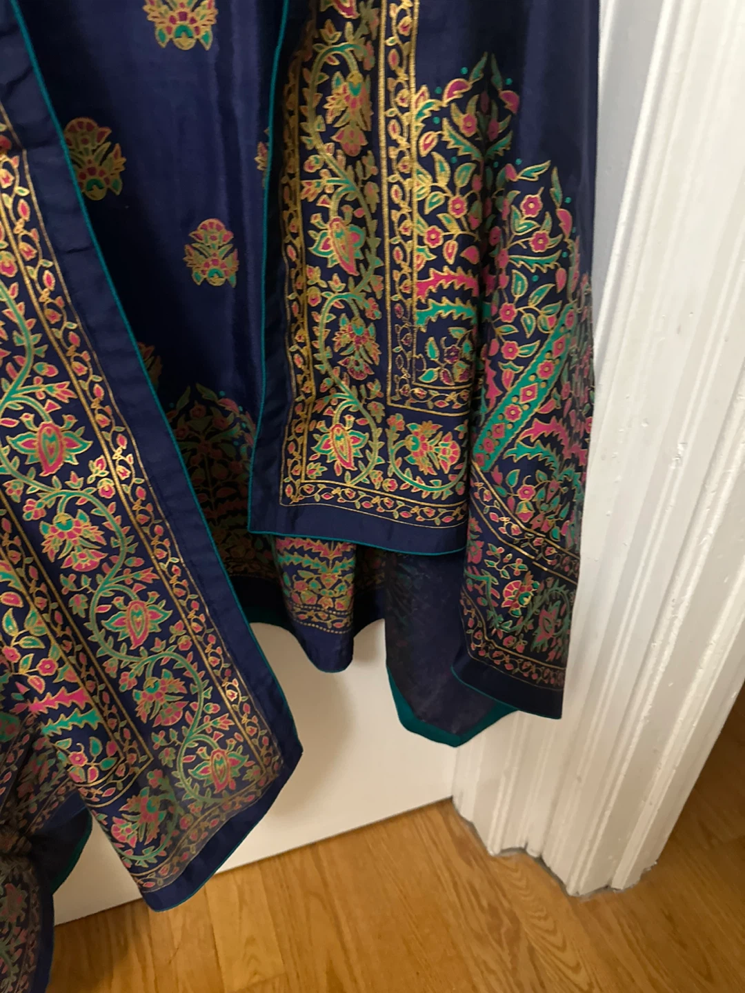 Indigo Blue Embroidered 3-Piece Suit with Dupatta - photo 3