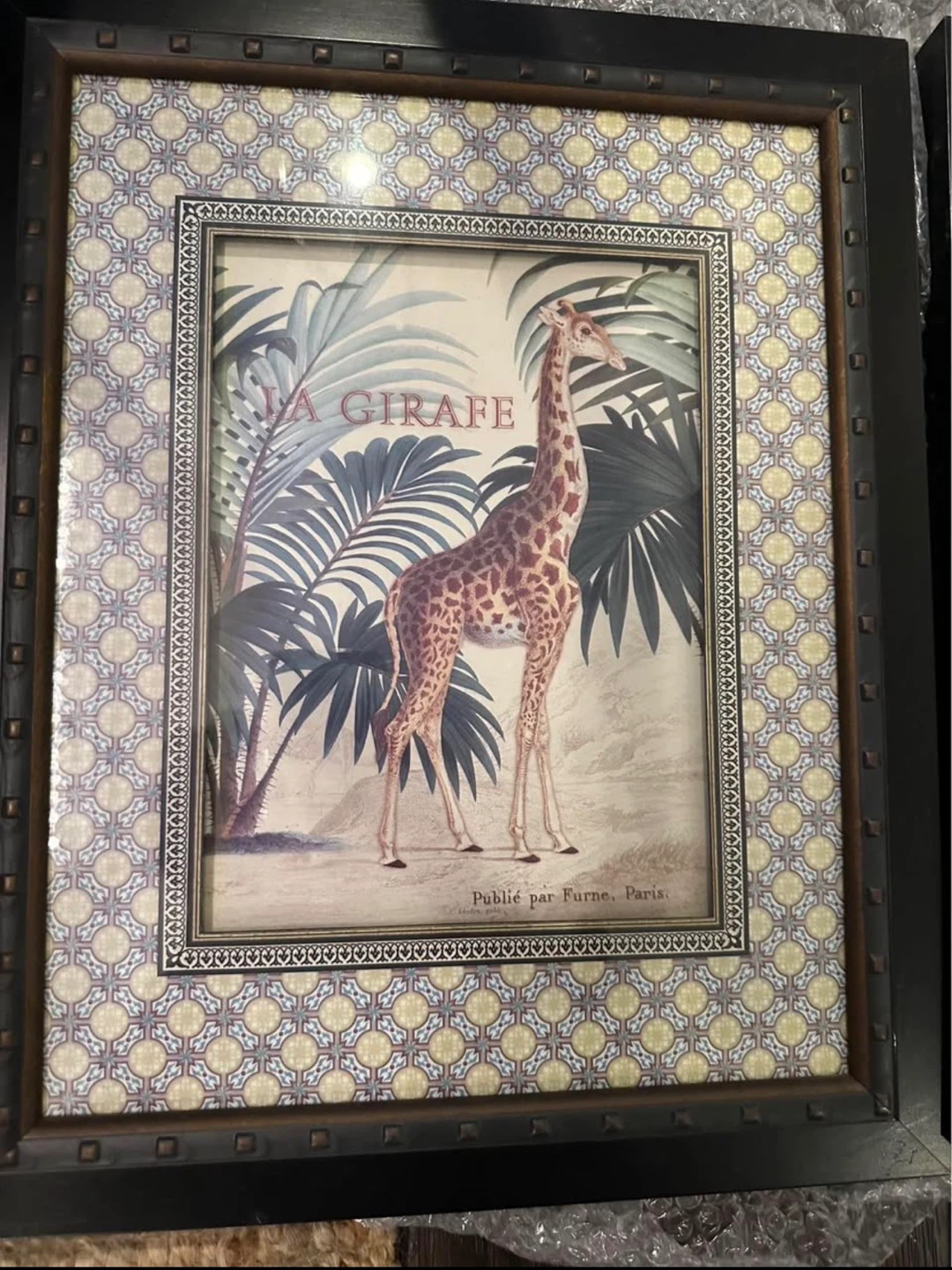 Set of 4 Framed Botanical Prints with Animals - photo 2