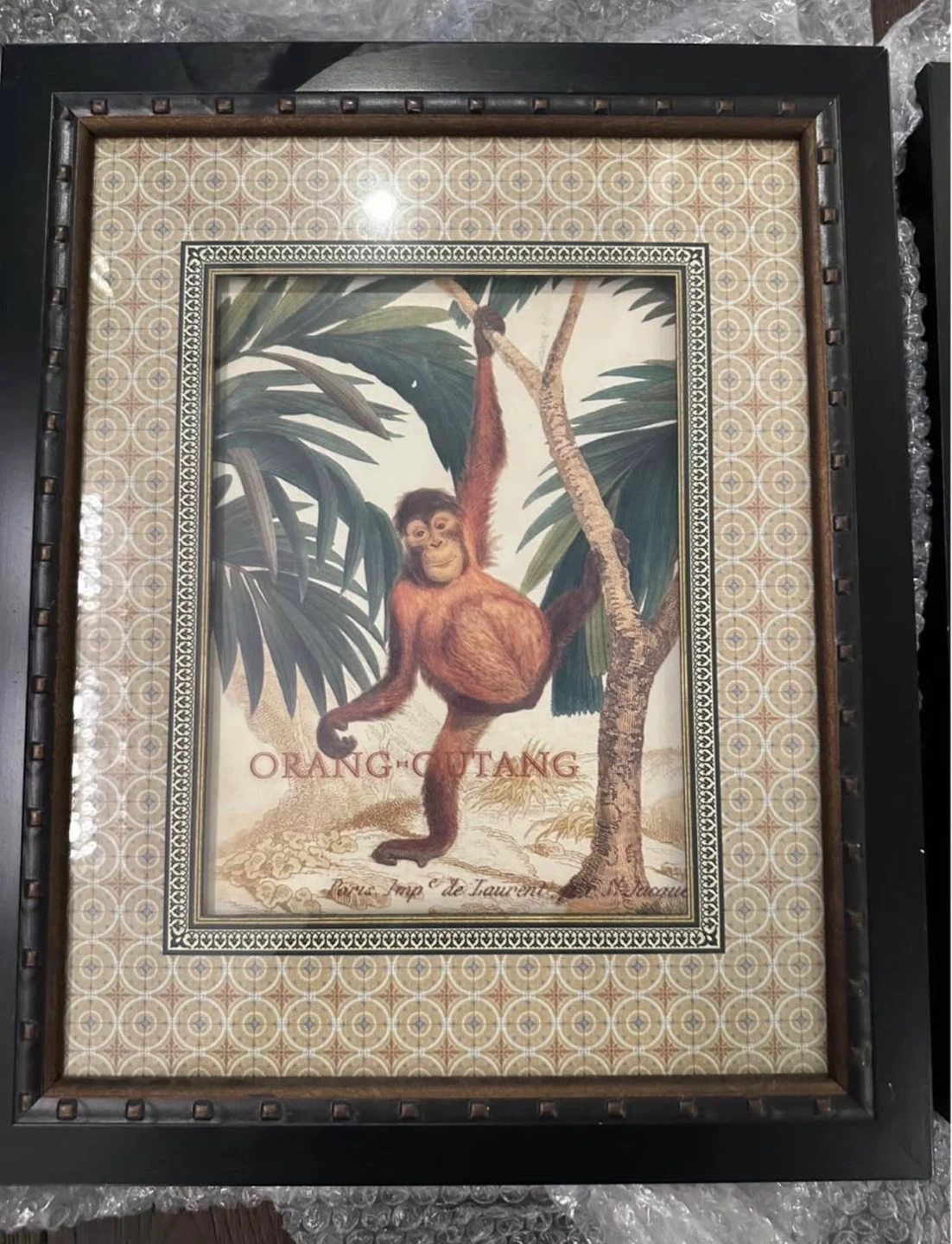 Set of 4 Framed Botanical Prints with Animals - photo 3