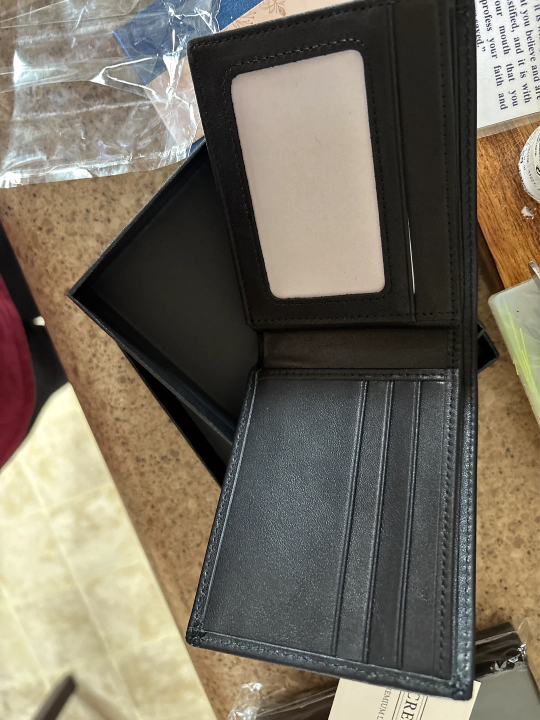 Black Bi-fold Wallet - photo 2