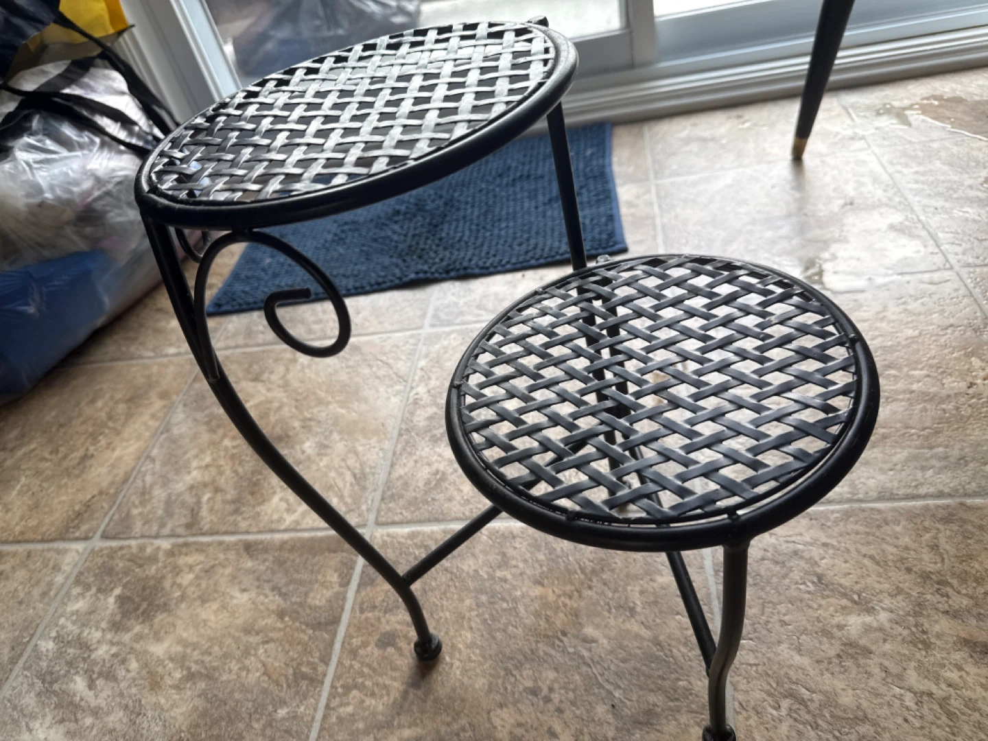 Black Metal Tiered Plant Stand - photo 3