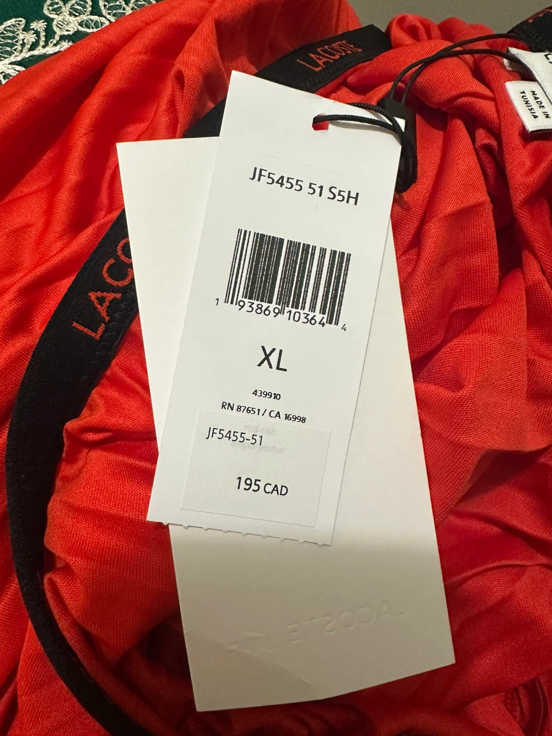 Lacoste Pleated Skirt - Red coral - XL - photo 3