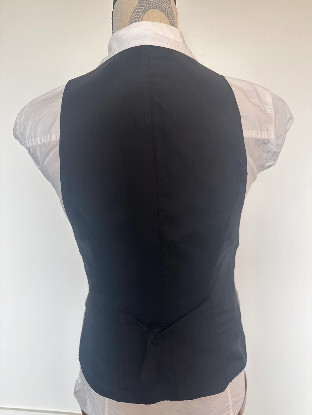 Black Leather Zip-Up Vest - photo 2