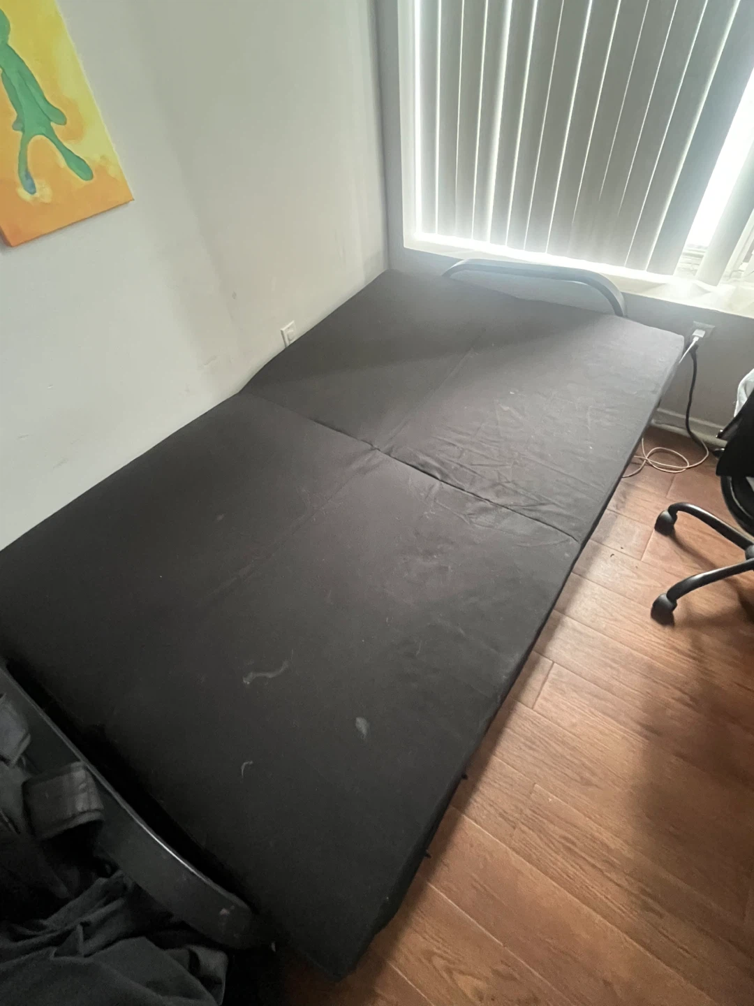 NEED GONE ASAP Black Foldable Futon