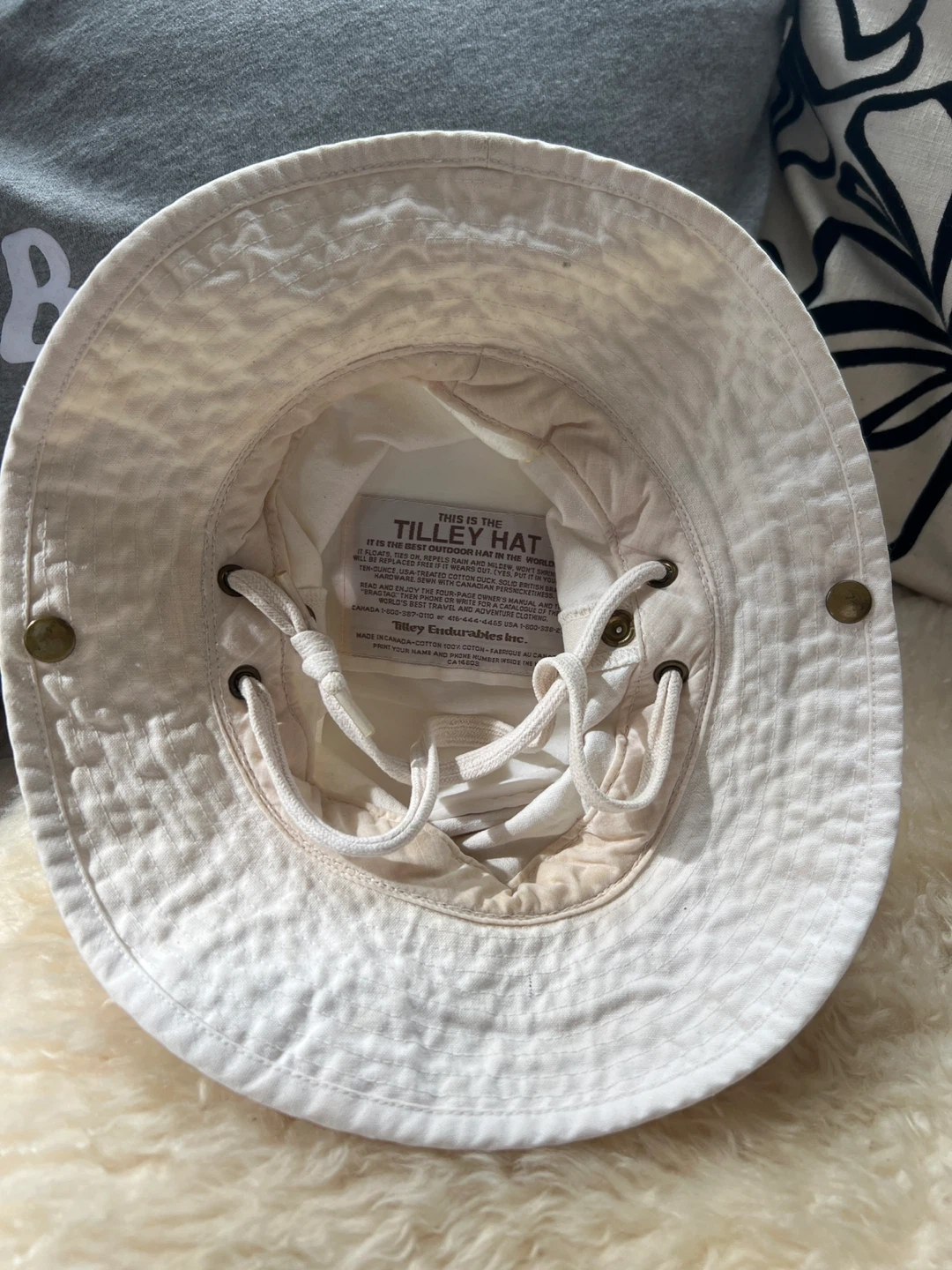 Tilley Hat - White Cotton Bucket Hat