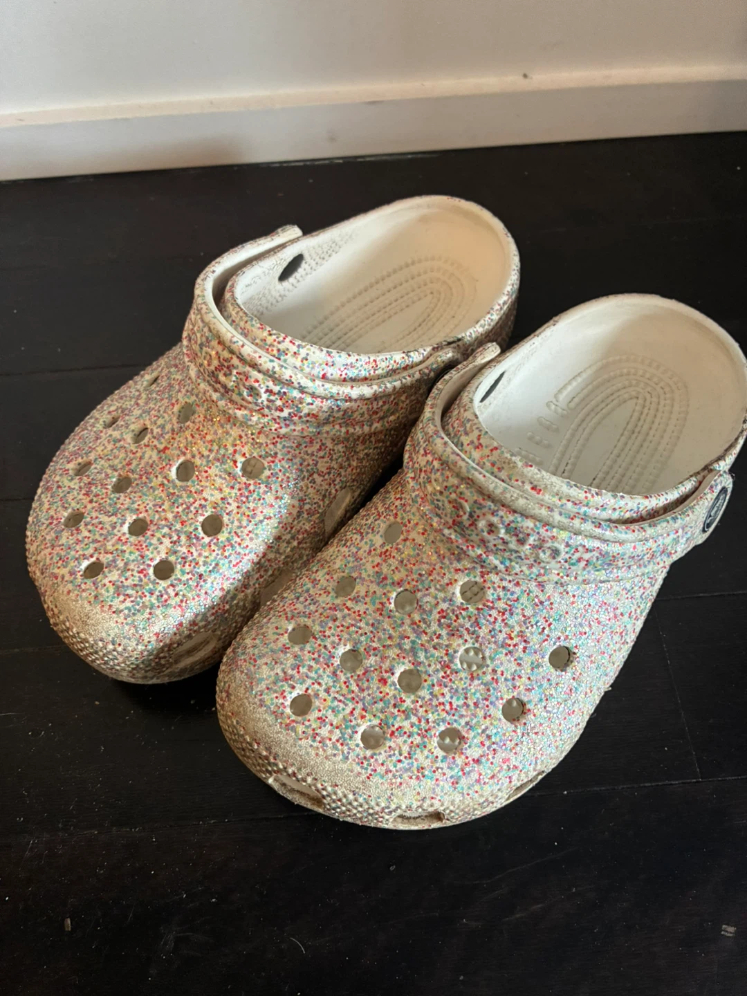 Crocs Glitter Sprinkles Clogs Size J1