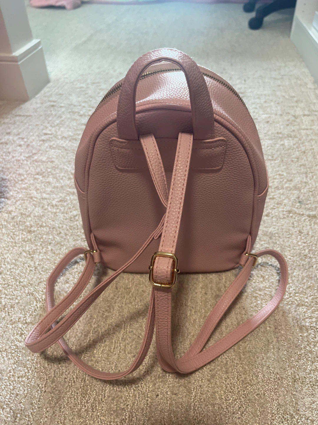 Claire's Pink  Mini Backpack with Pearls - photo 2