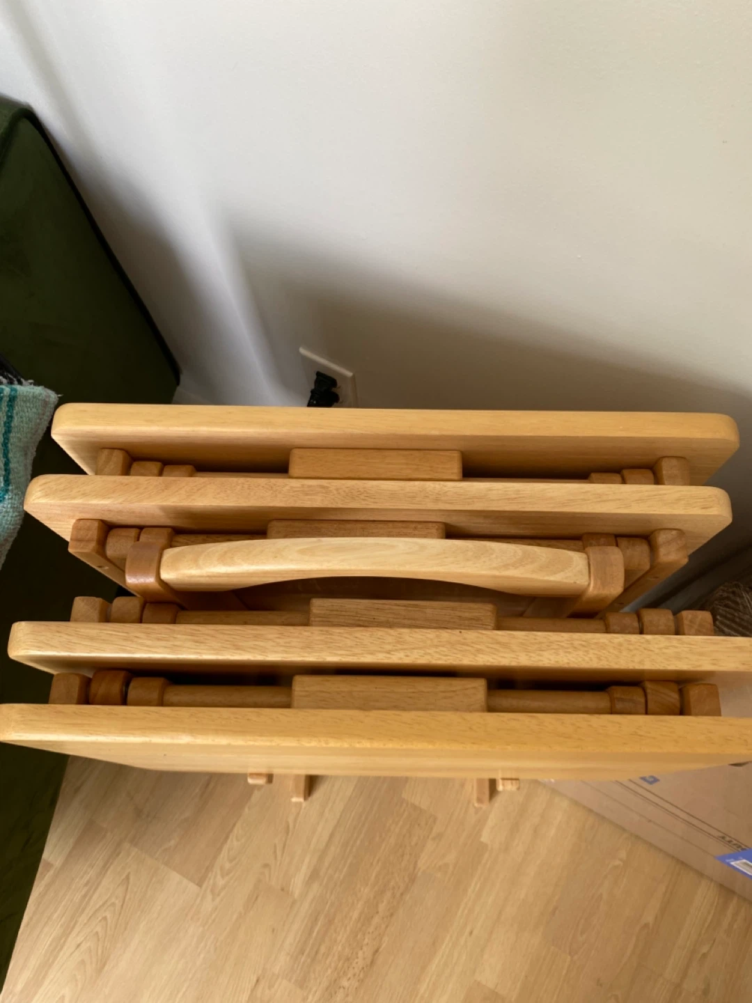 Wooden Folding Tray Table need picked up be end of day - photo 4